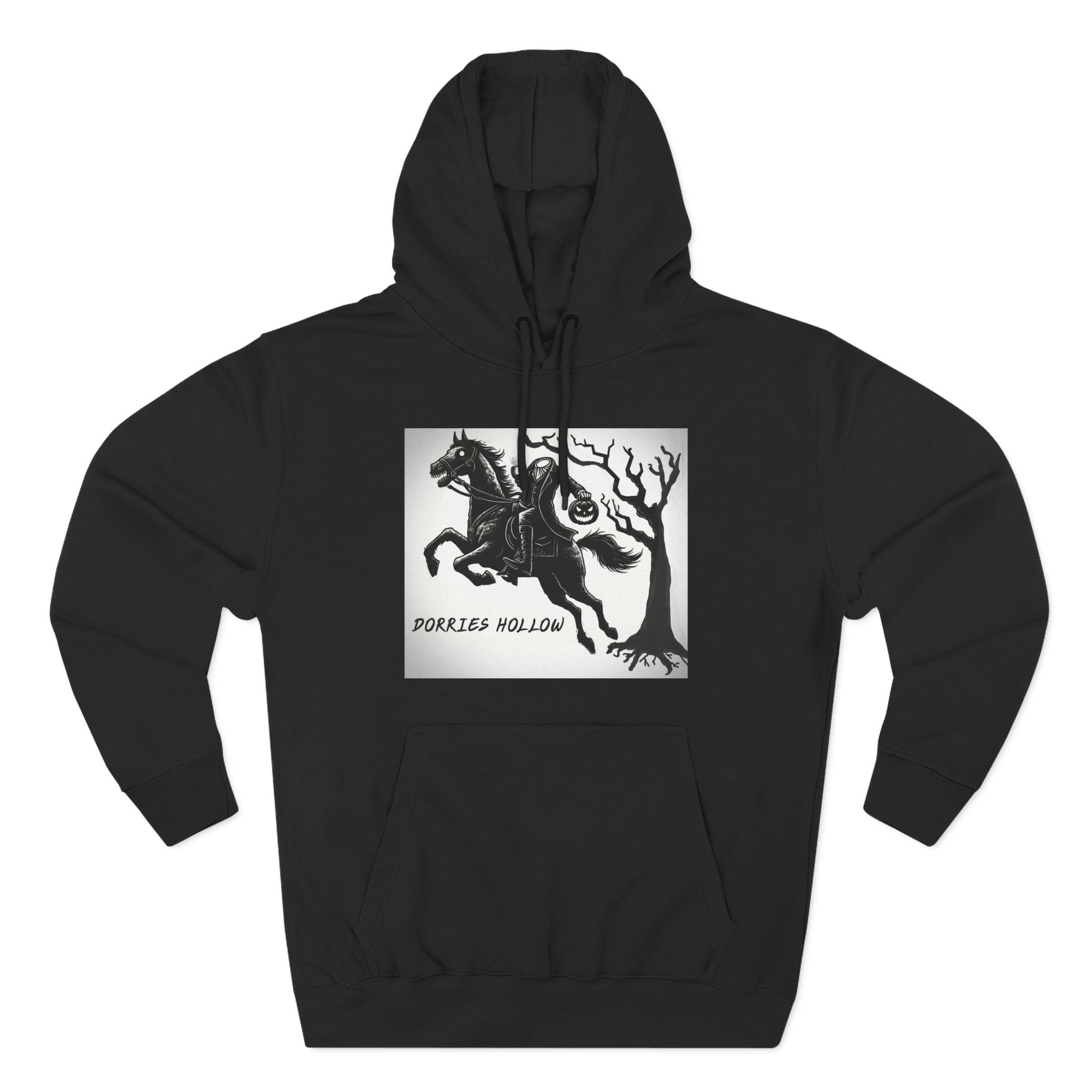 Spooky Horse Fleece Hoodie - Perfect for Fall and Halloween, Unisex Sweatshirt, Cozy Pullover, Gift for Horse Lovers