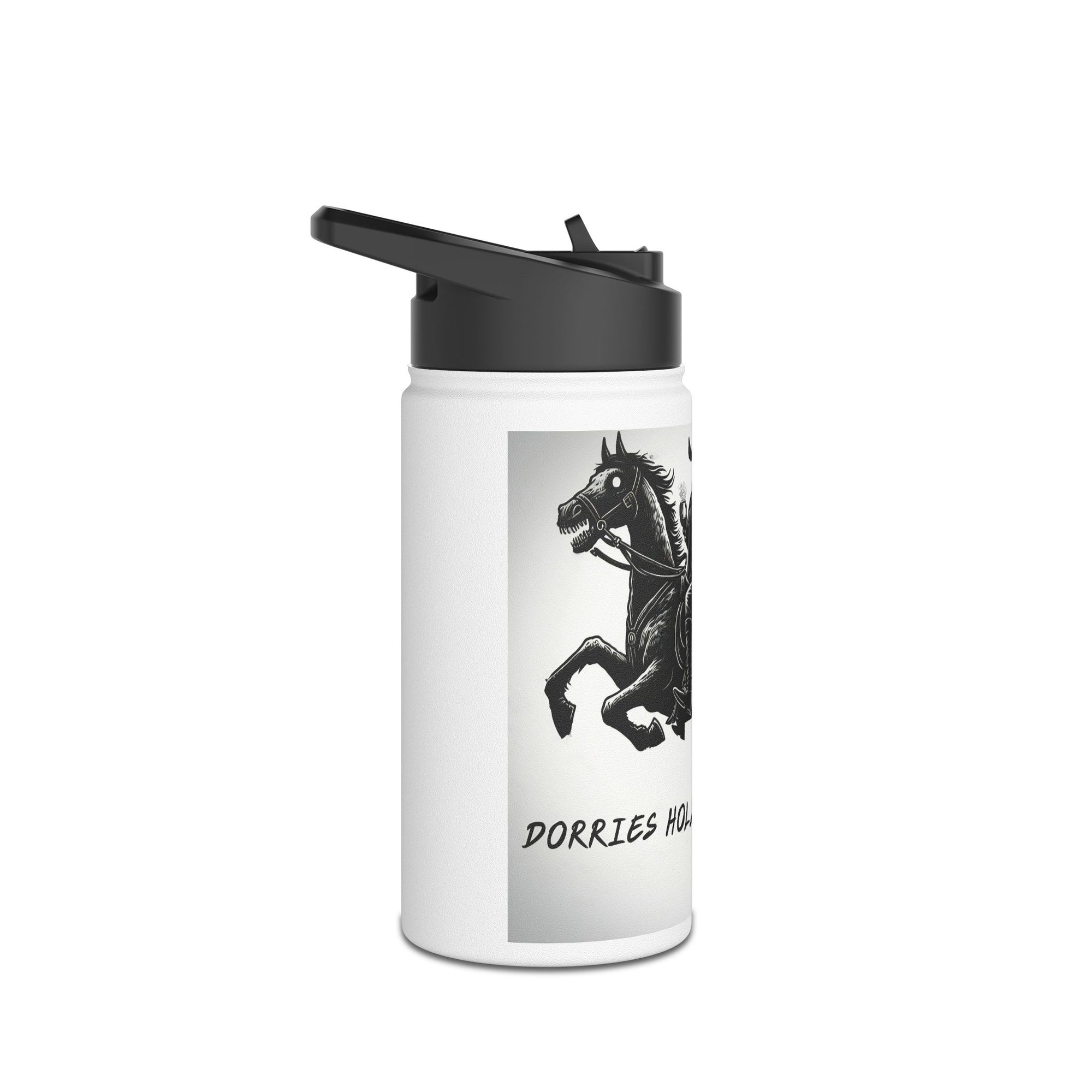 Spooky Stainless Steel Water Bottle, Ichabod Crane Design, Halloween Gift, Eco-Friendly Water Container, Outdoor Adventure