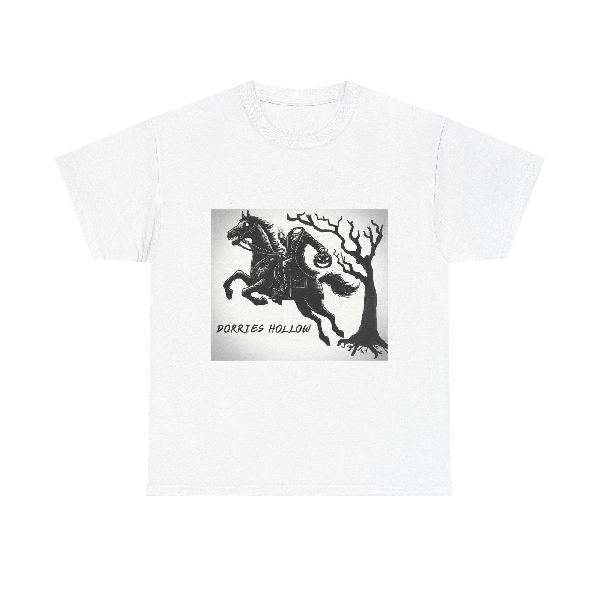 Spooky Adventure Tee - Horseman Design, Halloween Shirt, Unisex Cotton Tee, Eerie Vibe, Fall Fashion, Gift for Halloween Lovers