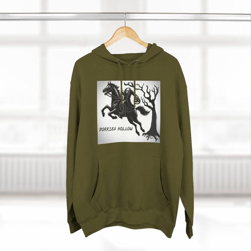 Spooky Horse Fleece Hoodie - Perfect for Fall and Halloween, Unisex Sweatshirt, Cozy Pullover, Gift for Horse Lovers