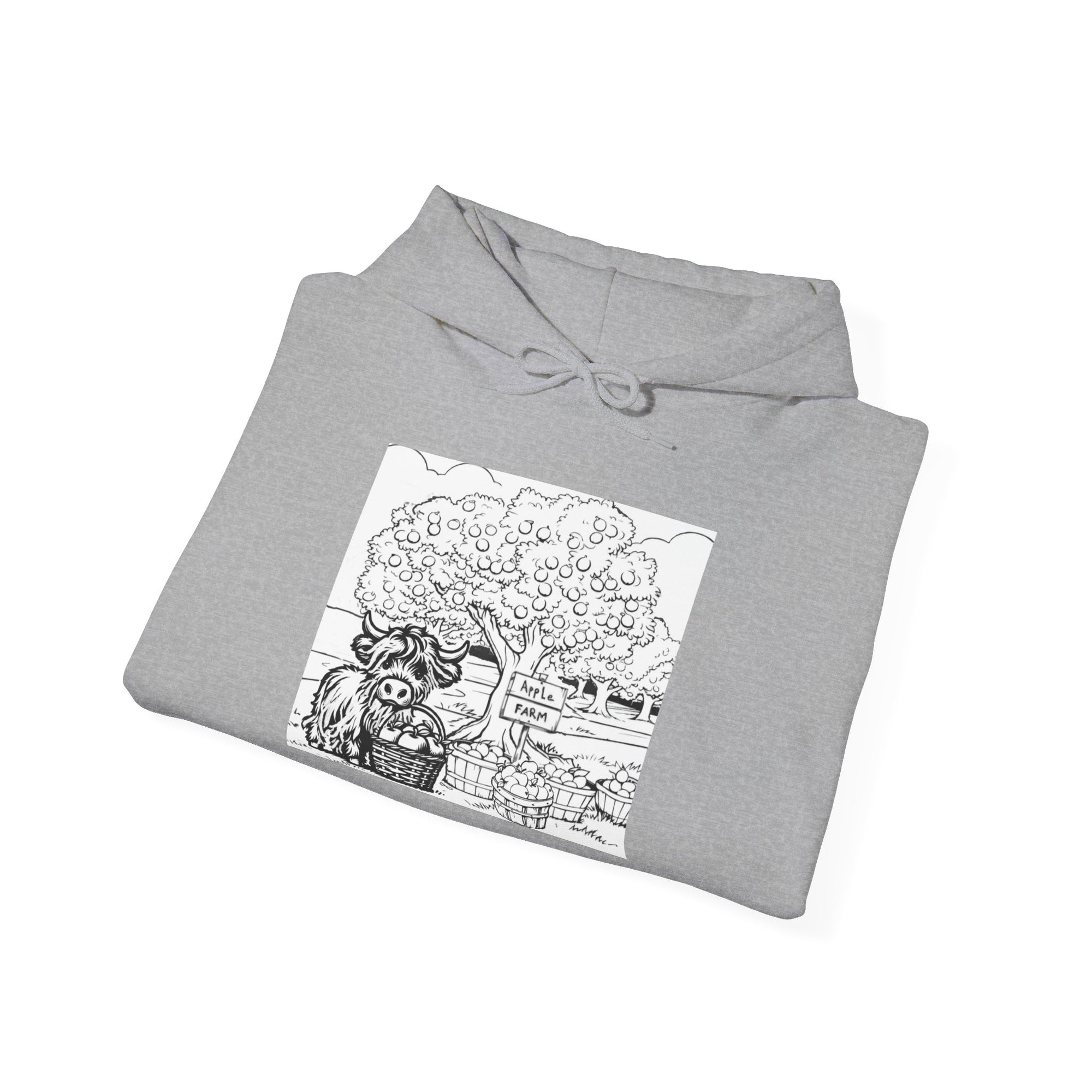 Cozy Nature Highland cow Hoodie, Unisex Sweatshirt, Perfect Gift for Friends, Fall Fashion, Outdoor Adventures, Earth Day