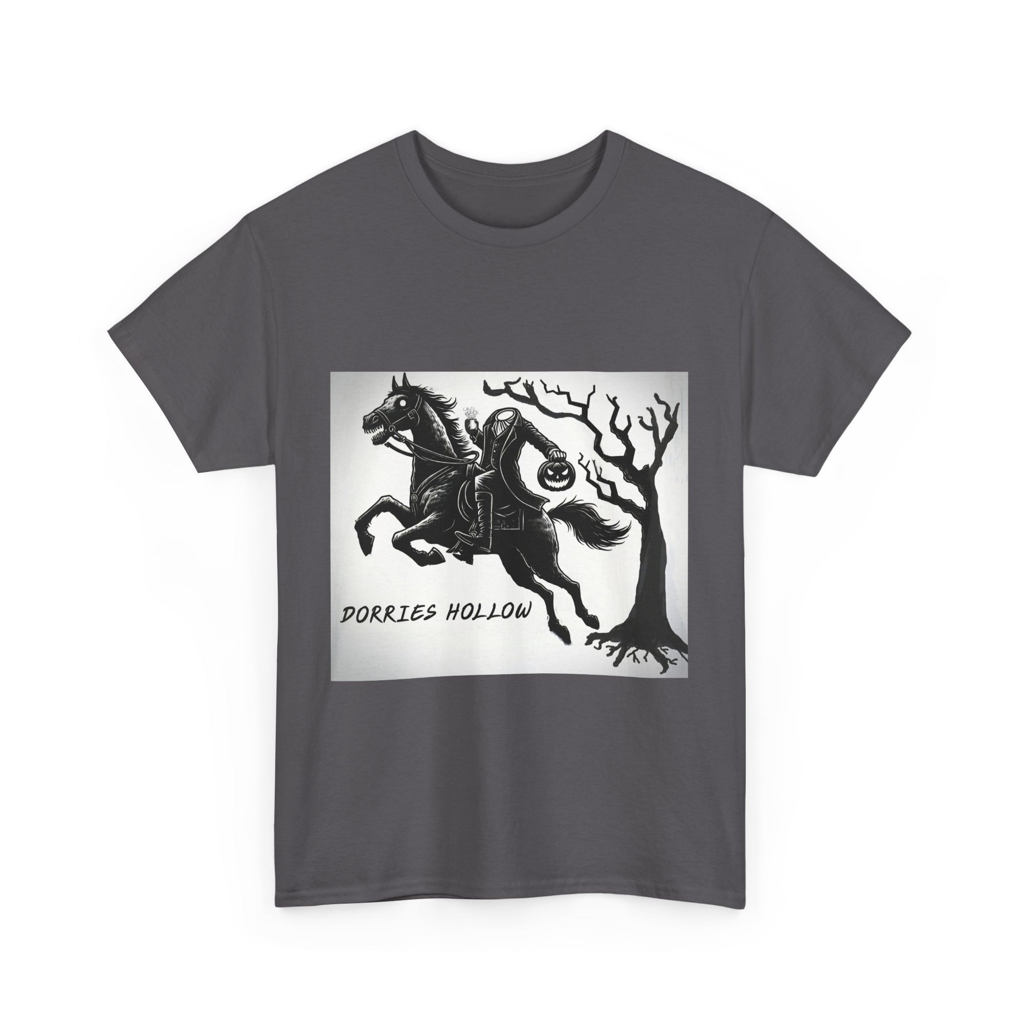 Spooky Adventure Tee - Horseman Design, Halloween Shirt, Unisex Cotton Tee, Eerie Vibe, Fall Fashion, Gift for Halloween Lovers