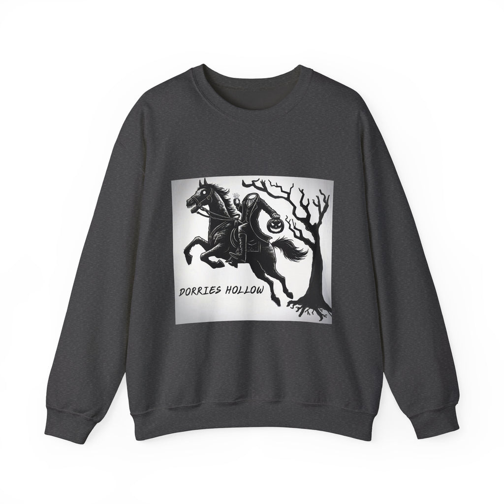 Dorris Hollow Crewneck Sweatshirt, Cozy Unisex Pullover, Halloween Apparel, Fall Fashion, Equestrian Style, Horse Lover Gift, Unique [...]