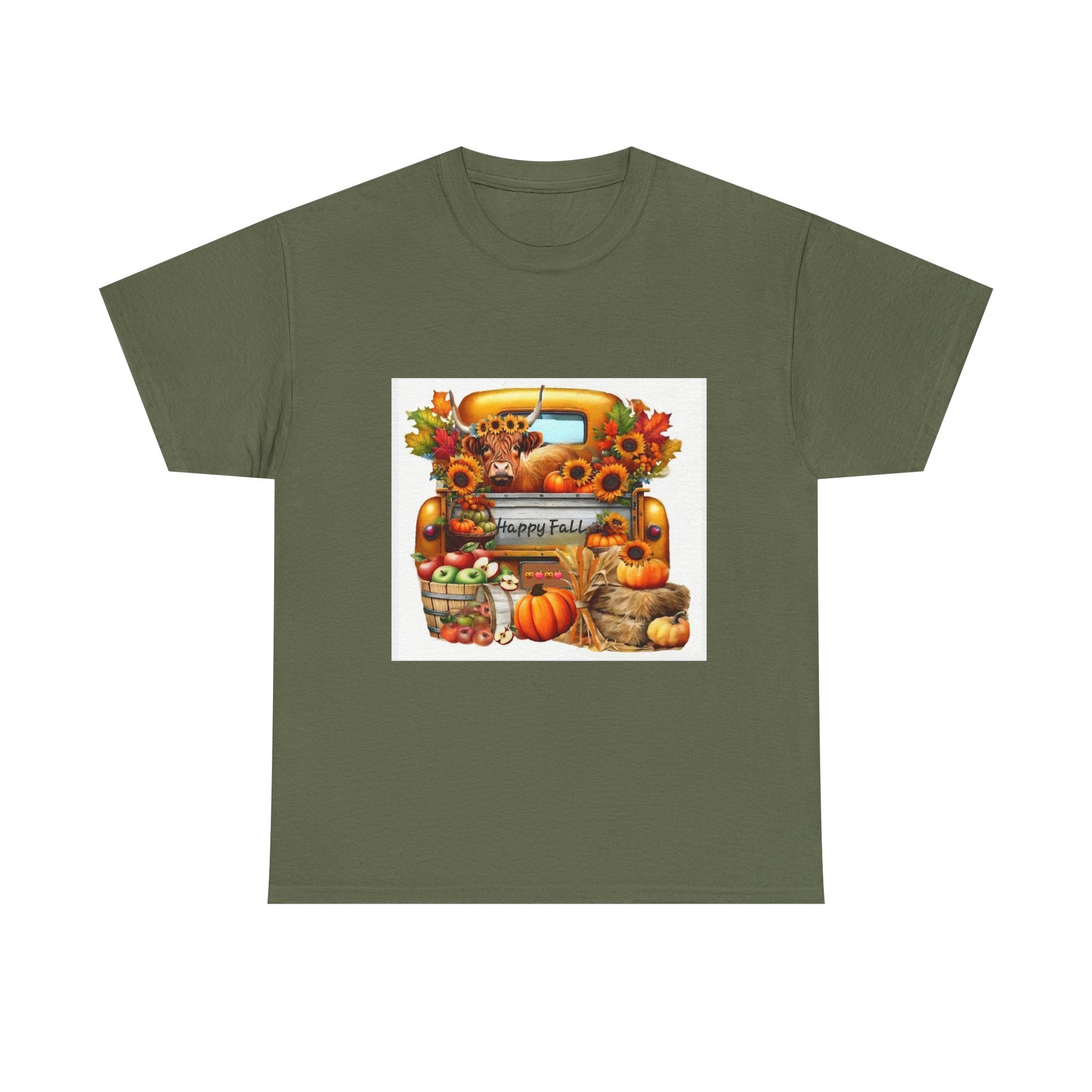 Autumn Vibes Unisex Heavy Cotton Tee - Perfect for Fall Celebrations, Thanksgiving Gatherings, Cozy Outings, Seasonal Wardrobe