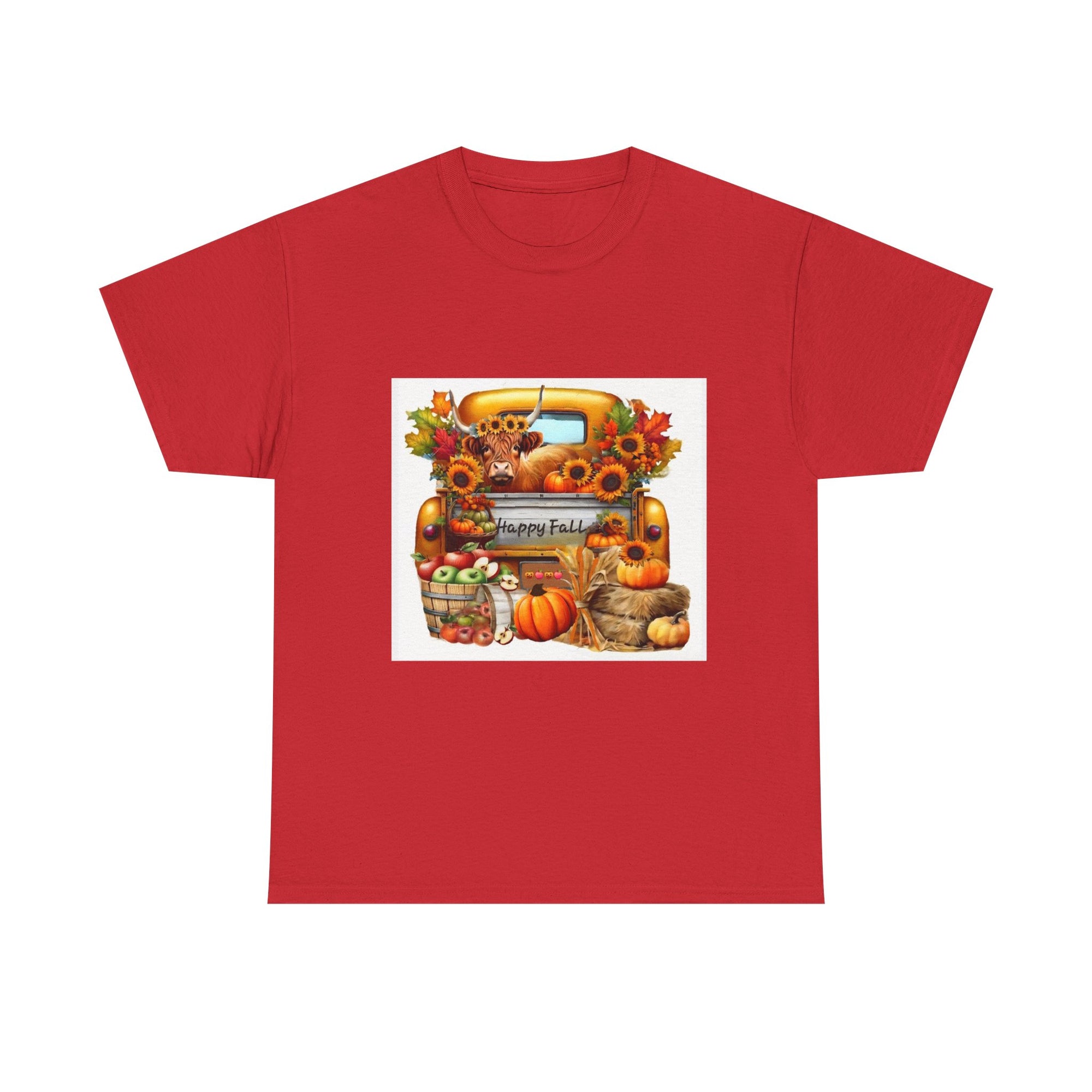Autumn Vibes Unisex Heavy Cotton Tee - Perfect for Fall Celebrations, Thanksgiving Gatherings, Cozy Outings, Seasonal Wardrobe