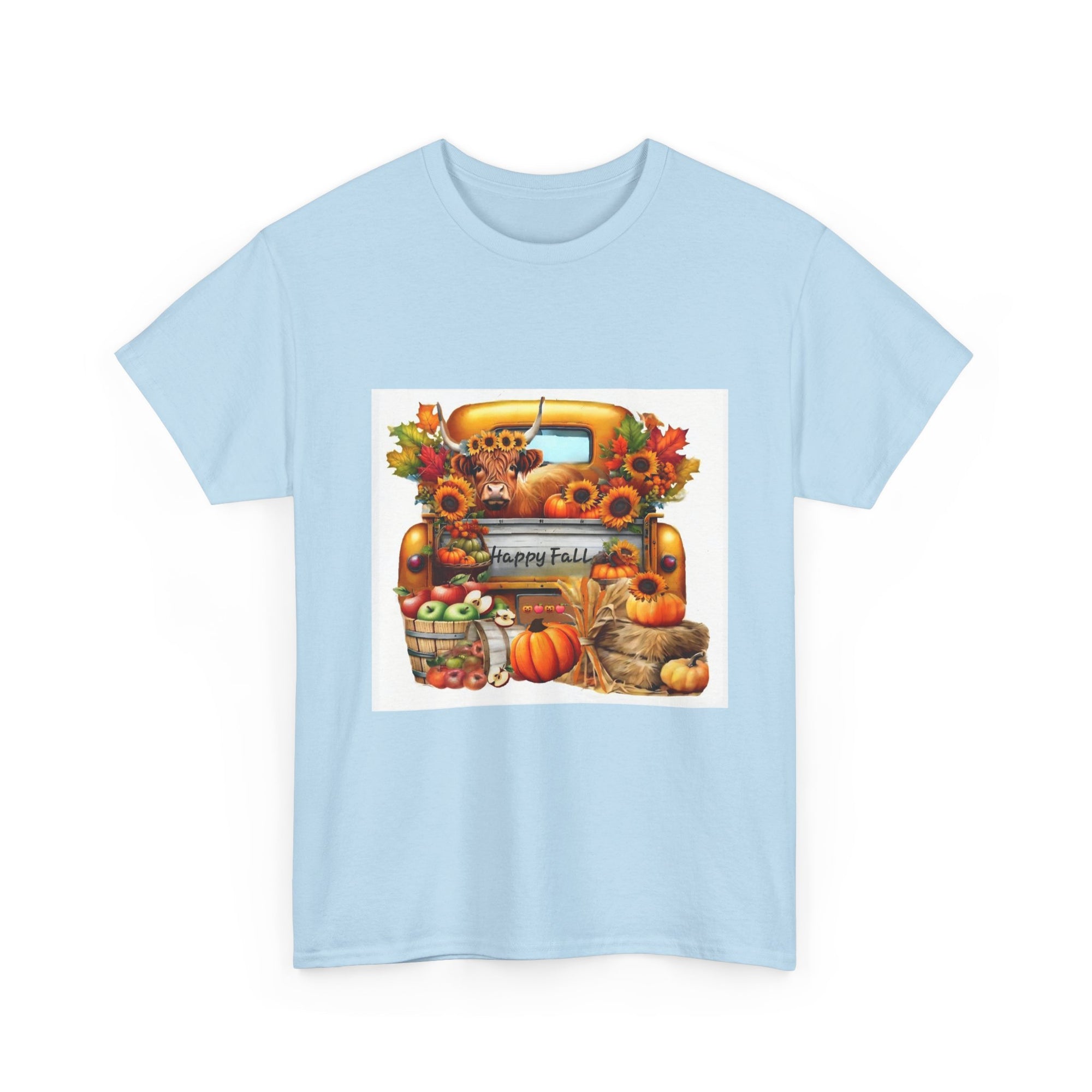 Autumn Vibes Unisex Heavy Cotton Tee - Perfect for Fall Celebrations, Thanksgiving Gatherings, Cozy Outings, Seasonal Wardrobe