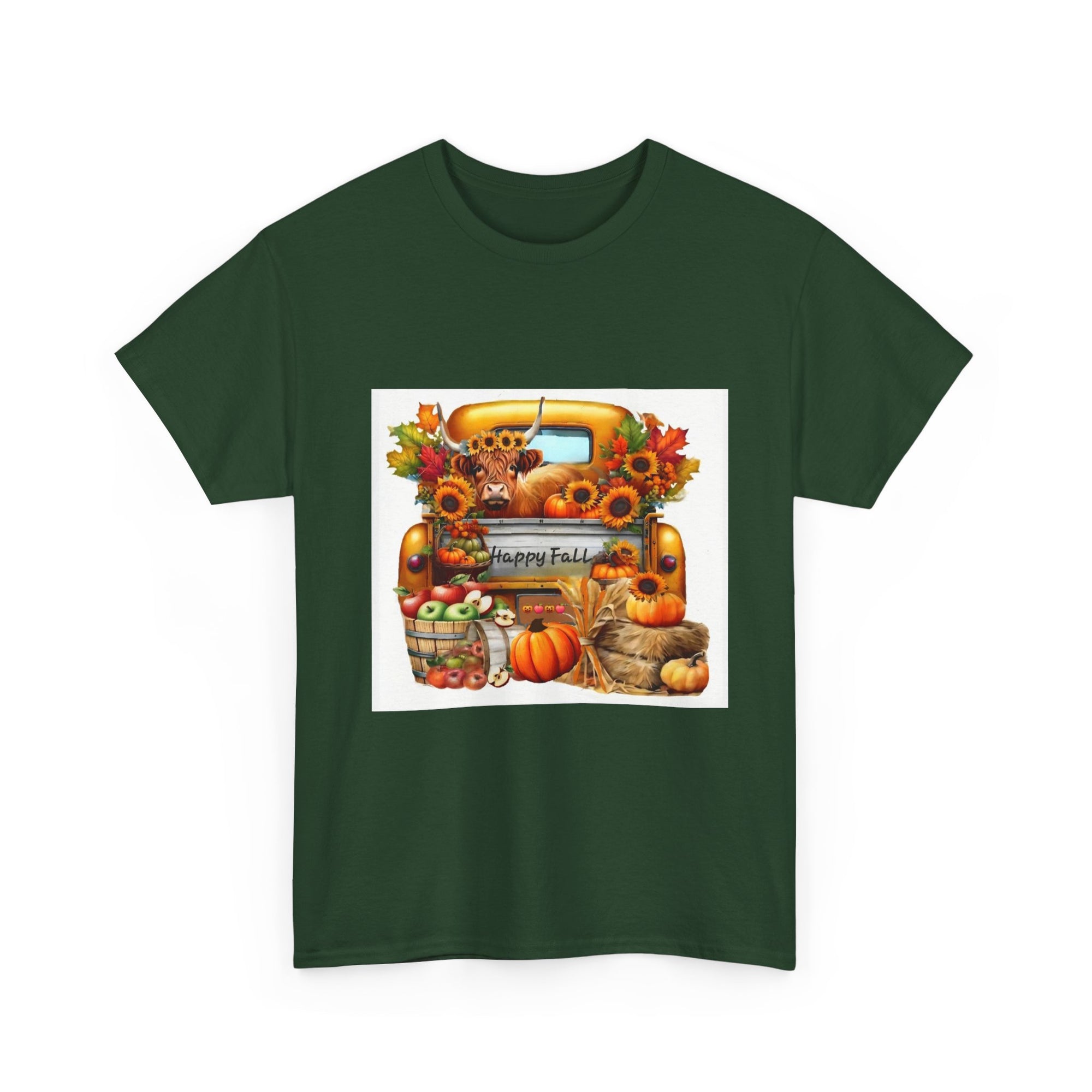 Autumn Vibes Unisex Heavy Cotton Tee - Perfect for Fall Celebrations, Thanksgiving Gatherings, Cozy Outings, Seasonal Wardrobe