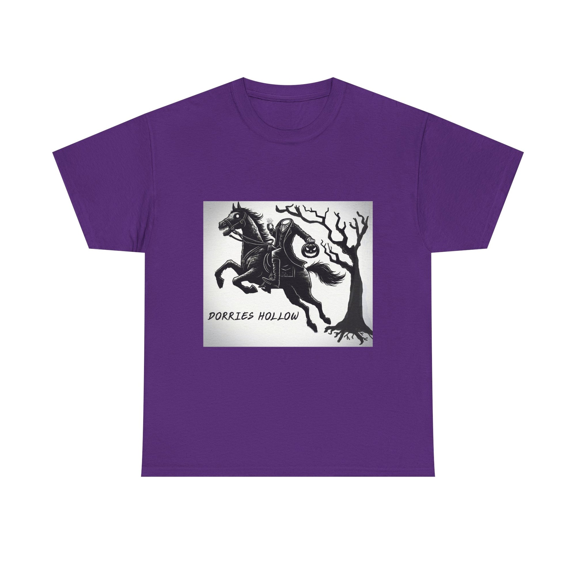 Spooky Adventure Tee - Horseman Design, Halloween Shirt, Unisex Cotton Tee, Eerie Vibe, Fall Fashion, Gift for Halloween Lovers
