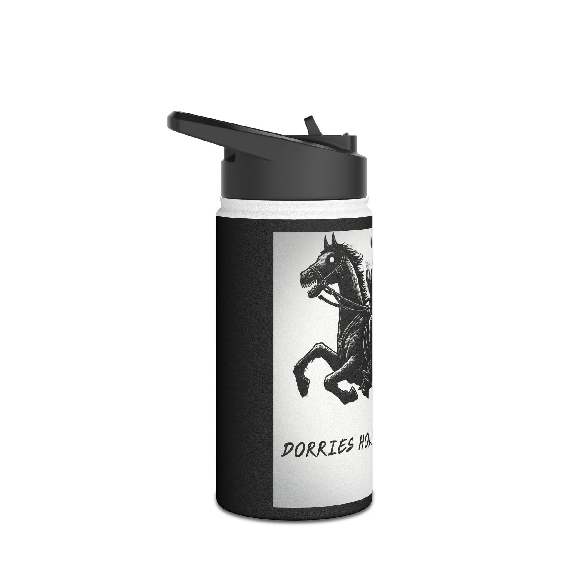 Spooky Stainless Steel Water Bottle, Ichabod Crane Design, Halloween Gift, Eco-Friendly Water Container, Outdoor Adventure