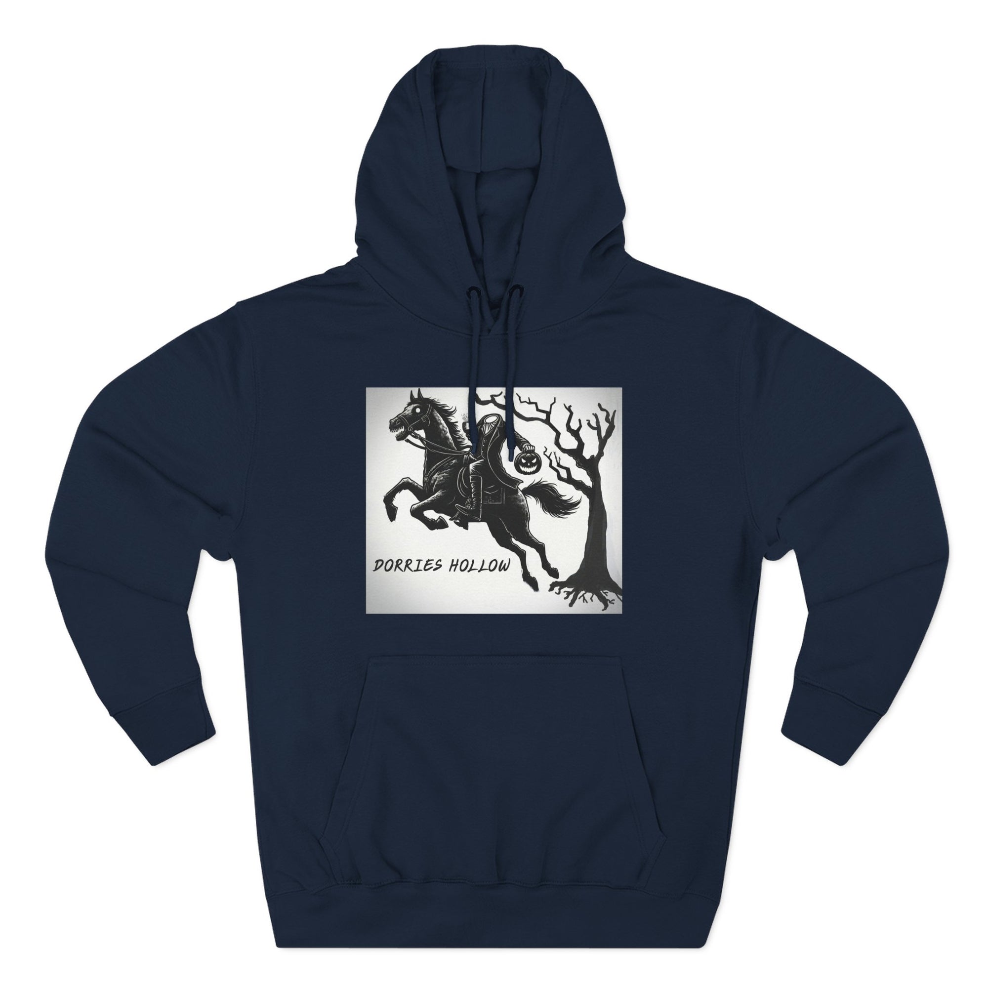 Spooky Horse Fleece Hoodie - Perfect for Fall and Halloween, Unisex Sweatshirt, Cozy Pullover, Gift for Horse Lovers