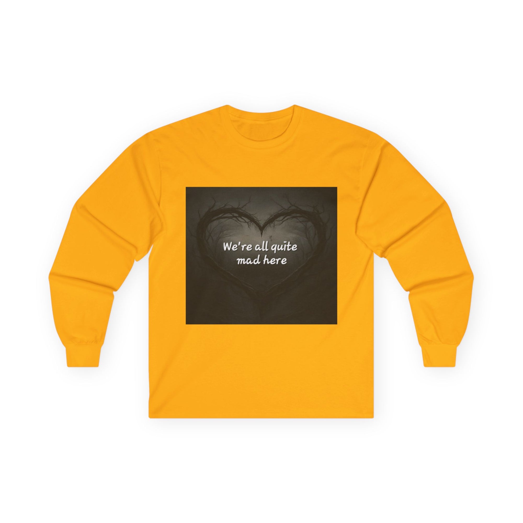 Mad Hatter Long Sleeve Tee - Quirky Apparel for Dreamers, Halloween, Gift, Cozy Wear, Fun Statement Shirt