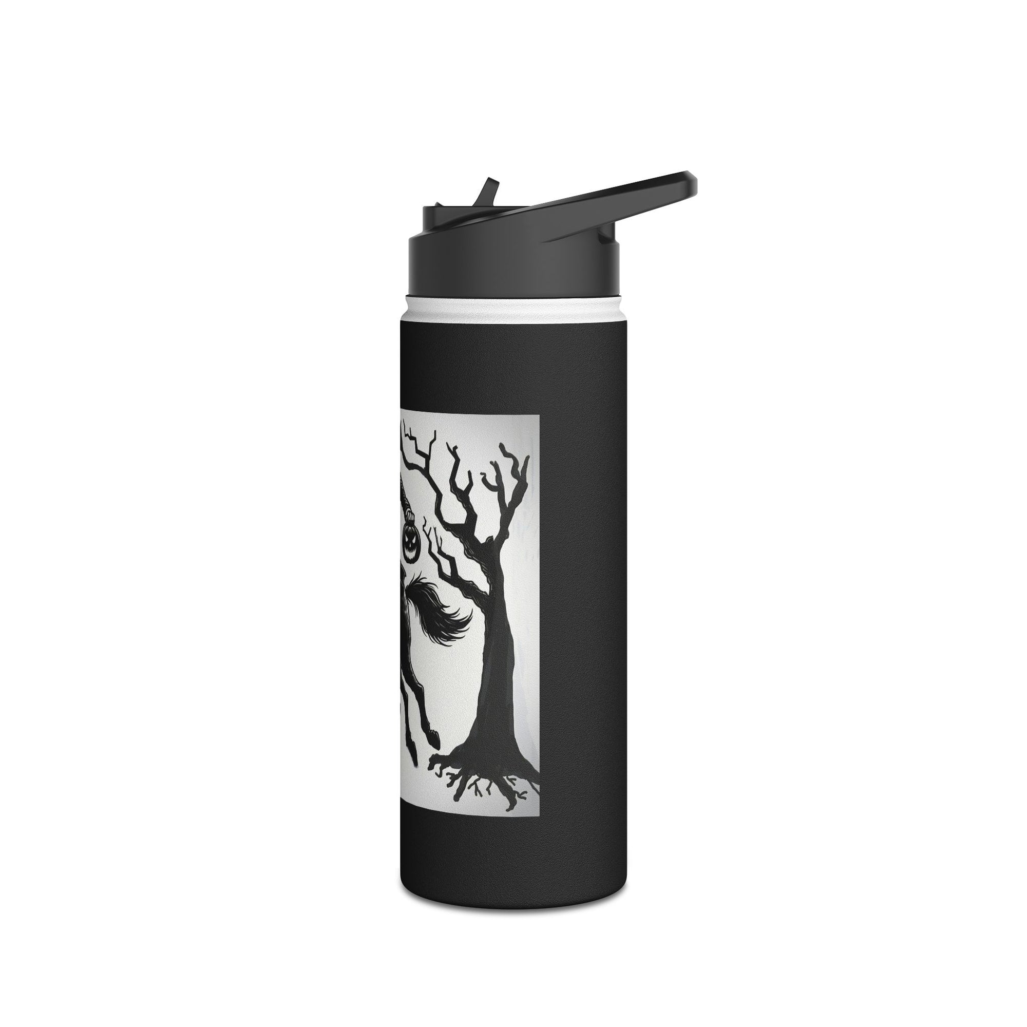 Spooky Stainless Steel Water Bottle, Ichabod Crane Design, Halloween Gift, Eco-Friendly Water Container, Outdoor Adventure