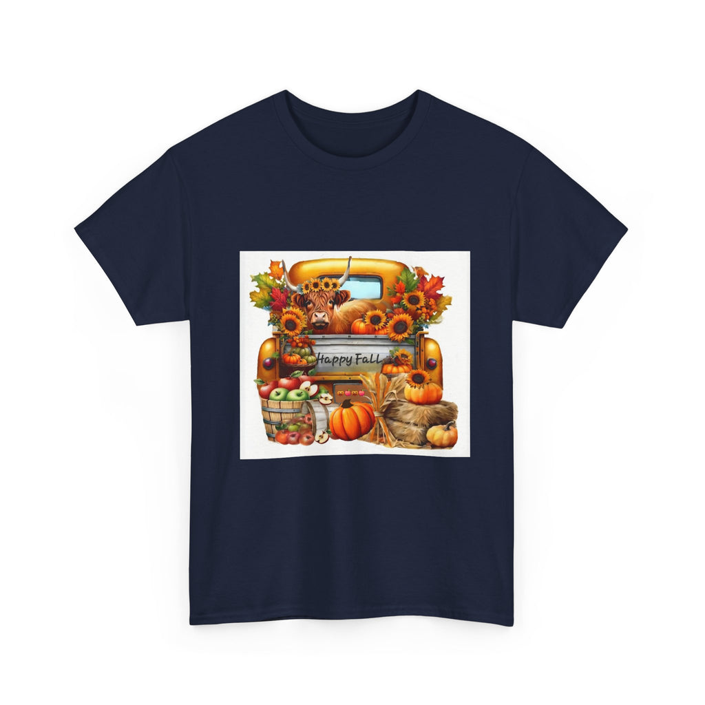 Autumn Vibes Unisex Heavy Cotton Tee - Perfect for Fall Celebrations, Thanksgiving Gatherings, Cozy Outings, Seasonal Wardrobe
