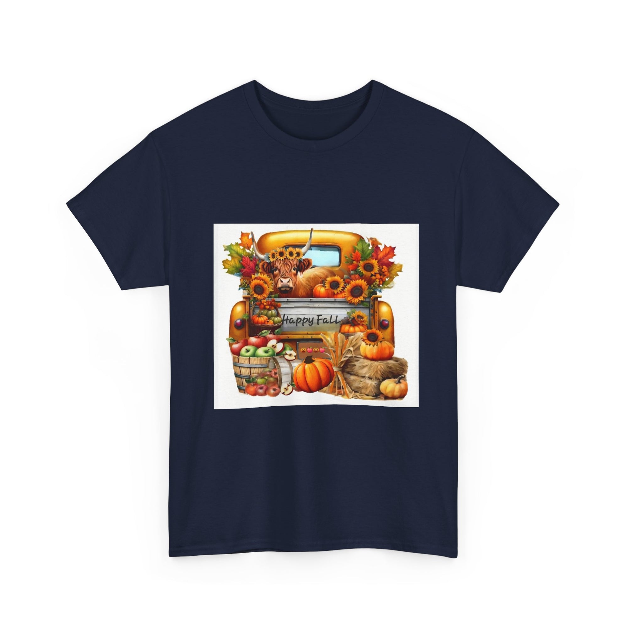 Autumn Vibes Unisex Heavy Cotton Tee - Perfect for Fall Celebrations, Thanksgiving Gatherings, Cozy Outings, Seasonal Wardrobe