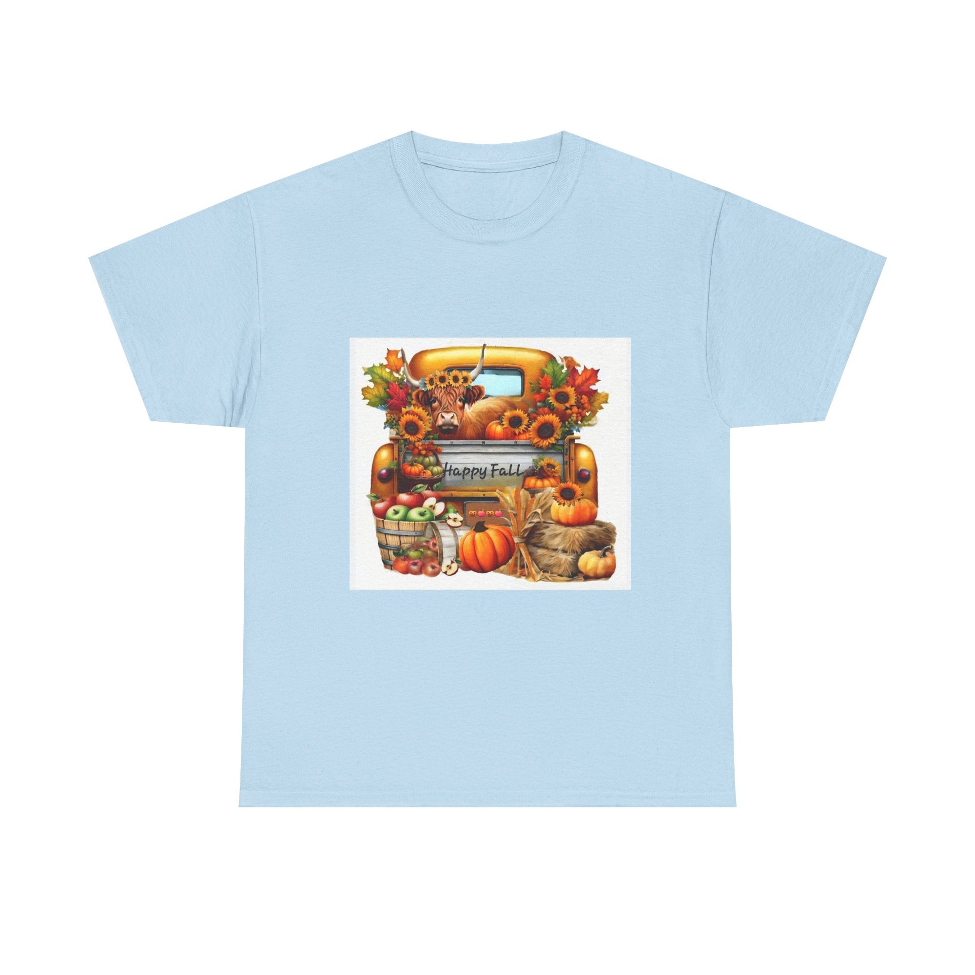 Autumn Vibes Unisex Heavy Cotton Tee - Perfect for Fall Celebrations, Thanksgiving Gatherings, Cozy Outings, Seasonal Wardrobe