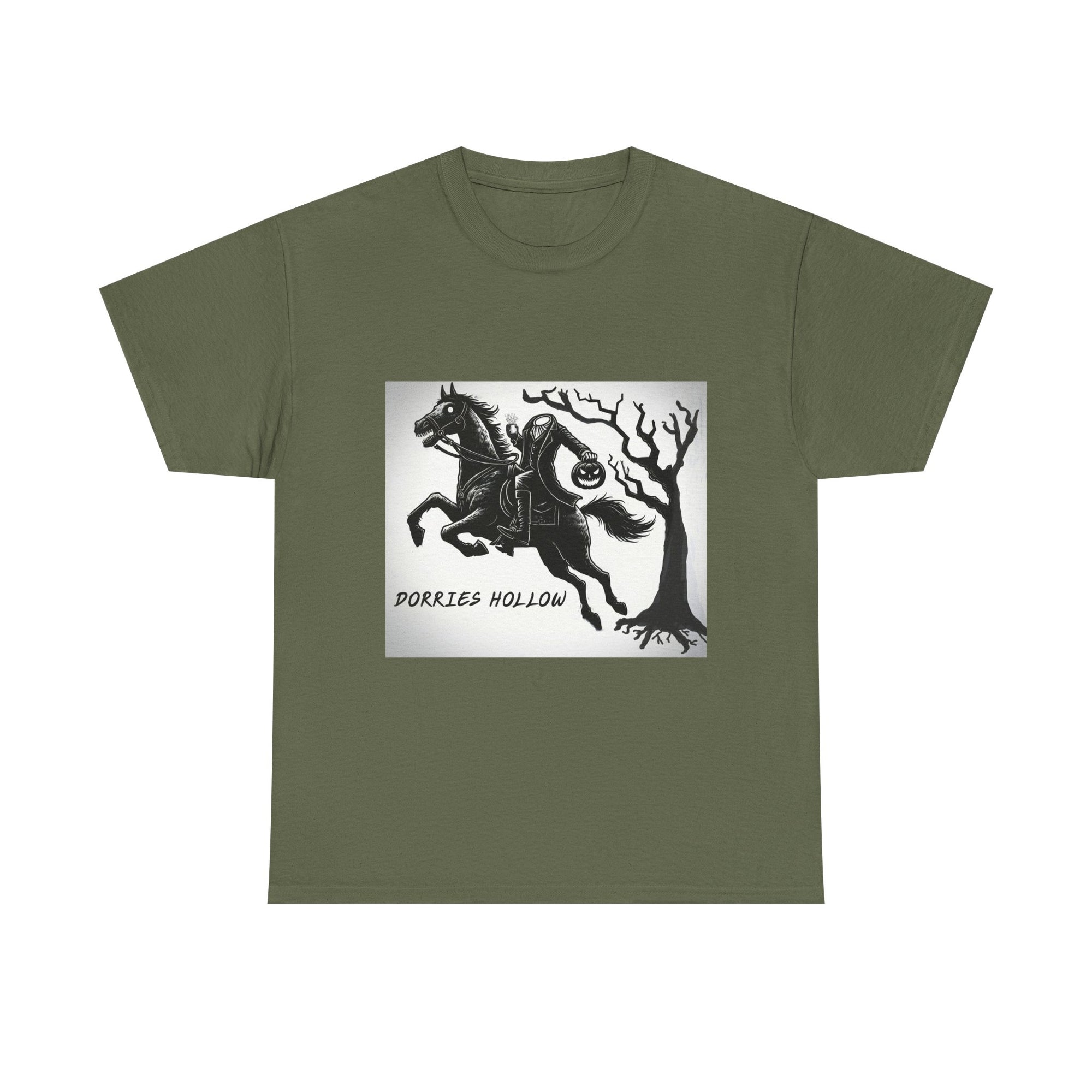 Spooky Adventure Tee - Horseman Design, Halloween Shirt, Unisex Cotton Tee, Eerie Vibe, Fall Fashion, Gift for Halloween Lovers