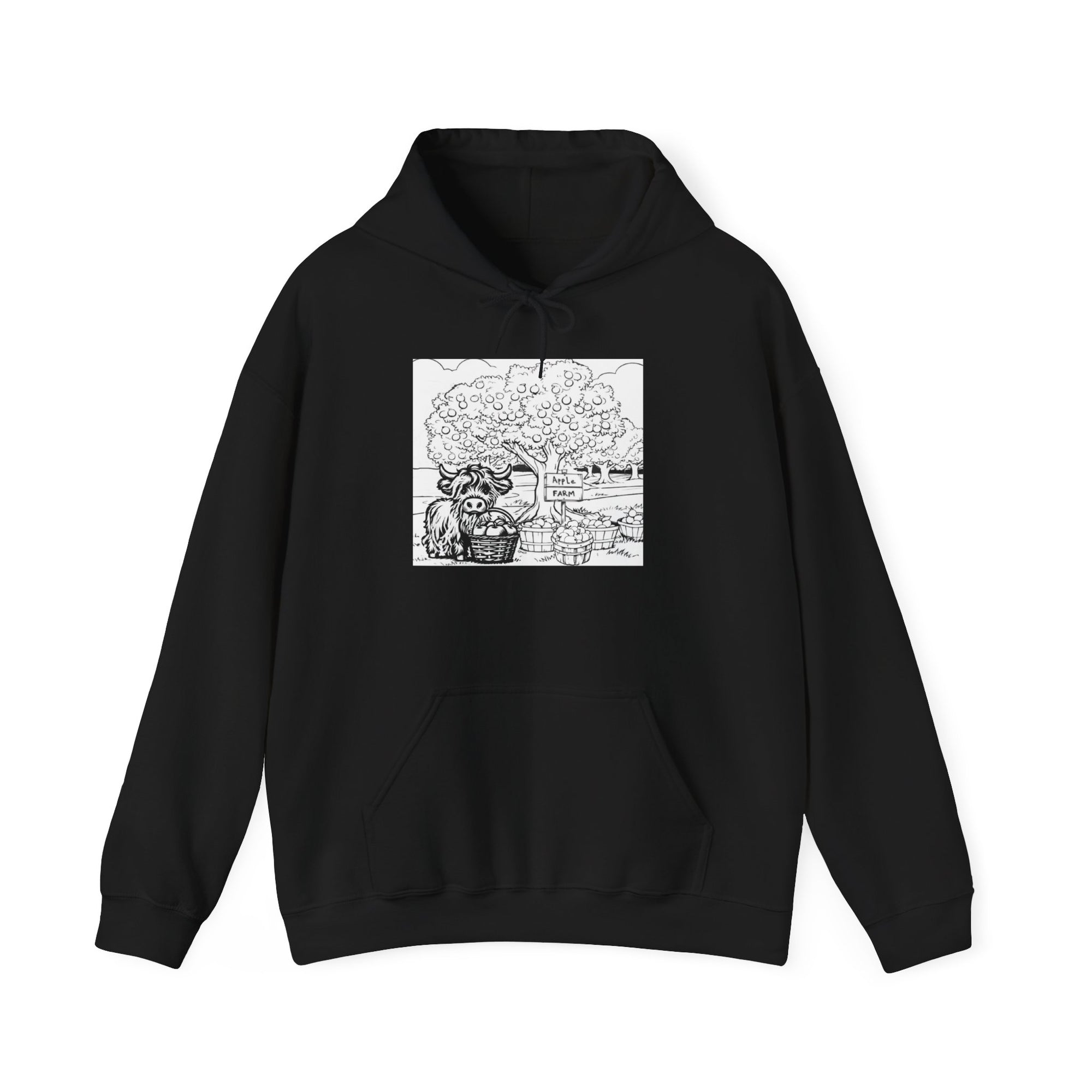Cozy Nature Highland cow Hoodie, Unisex Sweatshirt, Perfect Gift for Friends, Fall Fashion, Outdoor Adventures, Earth Day