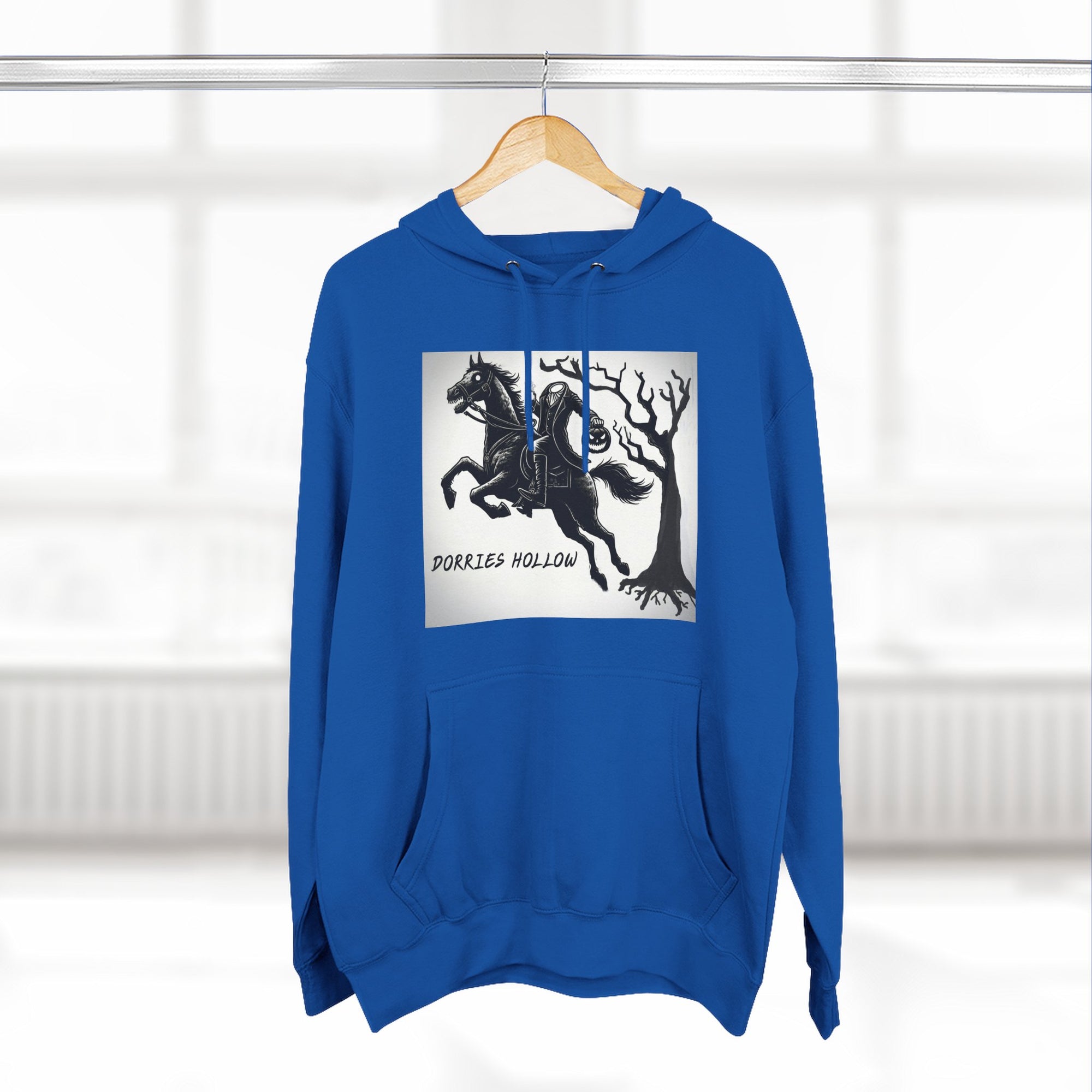 Spooky Horse Fleece Hoodie - Perfect for Fall and Halloween, Unisex Sweatshirt, Cozy Pullover, Gift for Horse Lovers