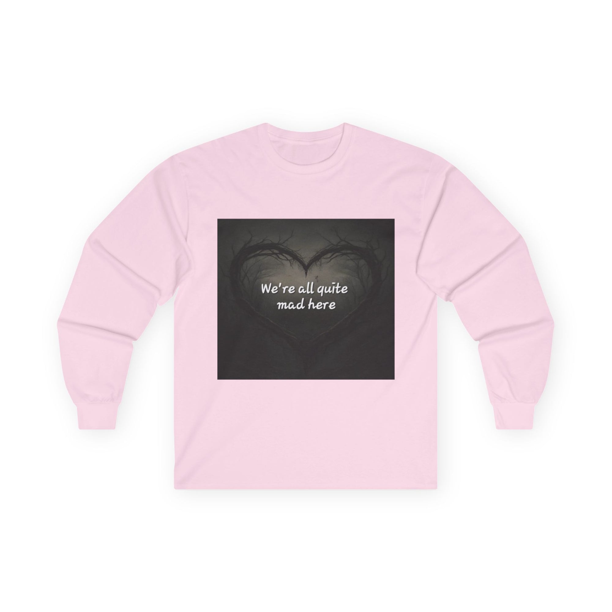 Mad Hatter Long Sleeve Tee - Quirky Apparel for Dreamers, Halloween, Gift, Cozy Wear, Fun Statement Shirt