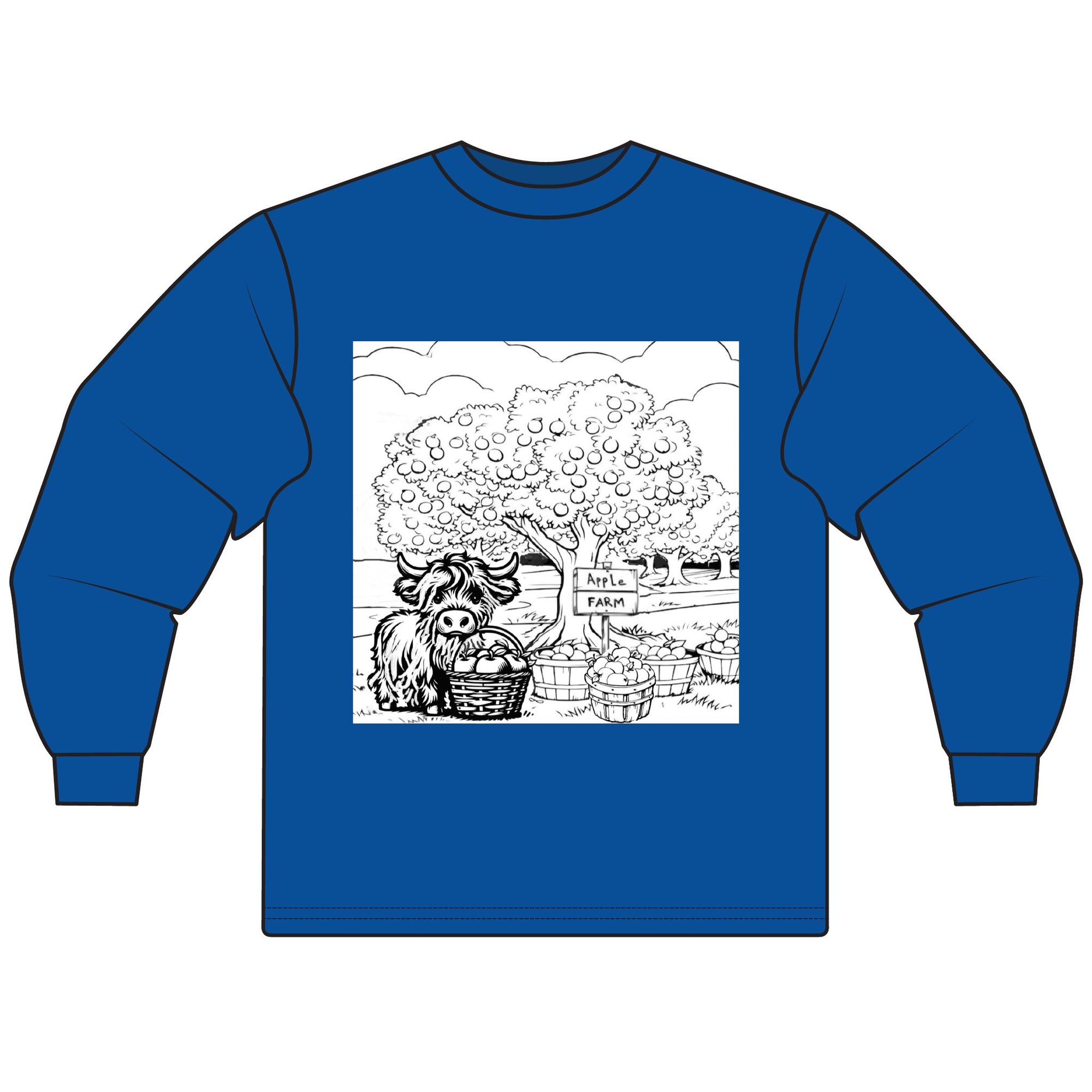 Charming Farm Animal Long Sleeve T-Shirt, Cute Rustic Tee, Cozy Gift for Nature Lovers, Vintage Style, Autumn Outfit
