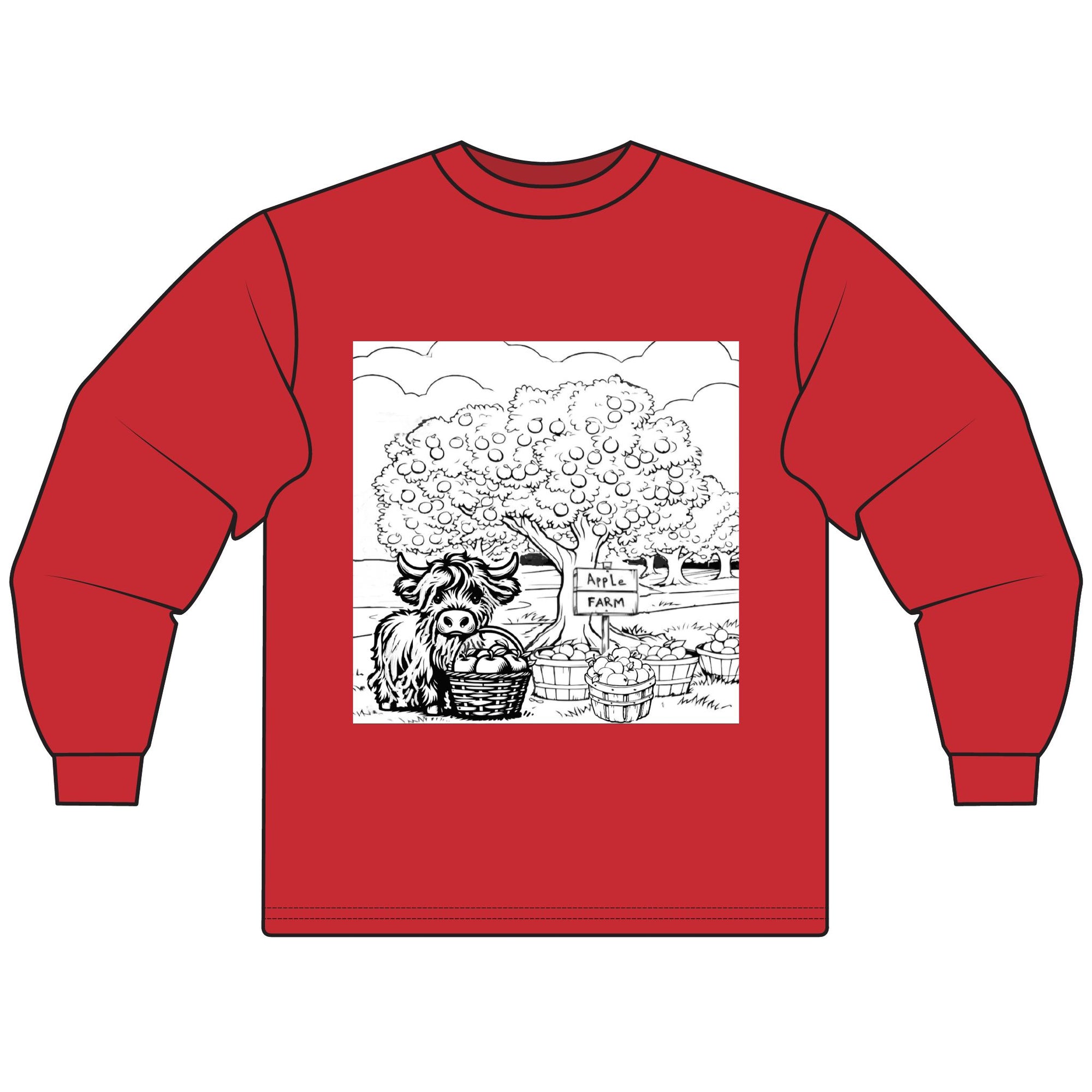 Charming Farm Animal Long Sleeve T-Shirt, Cute Rustic Tee, Cozy Gift for Nature Lovers, Vintage Style, Autumn Outfit