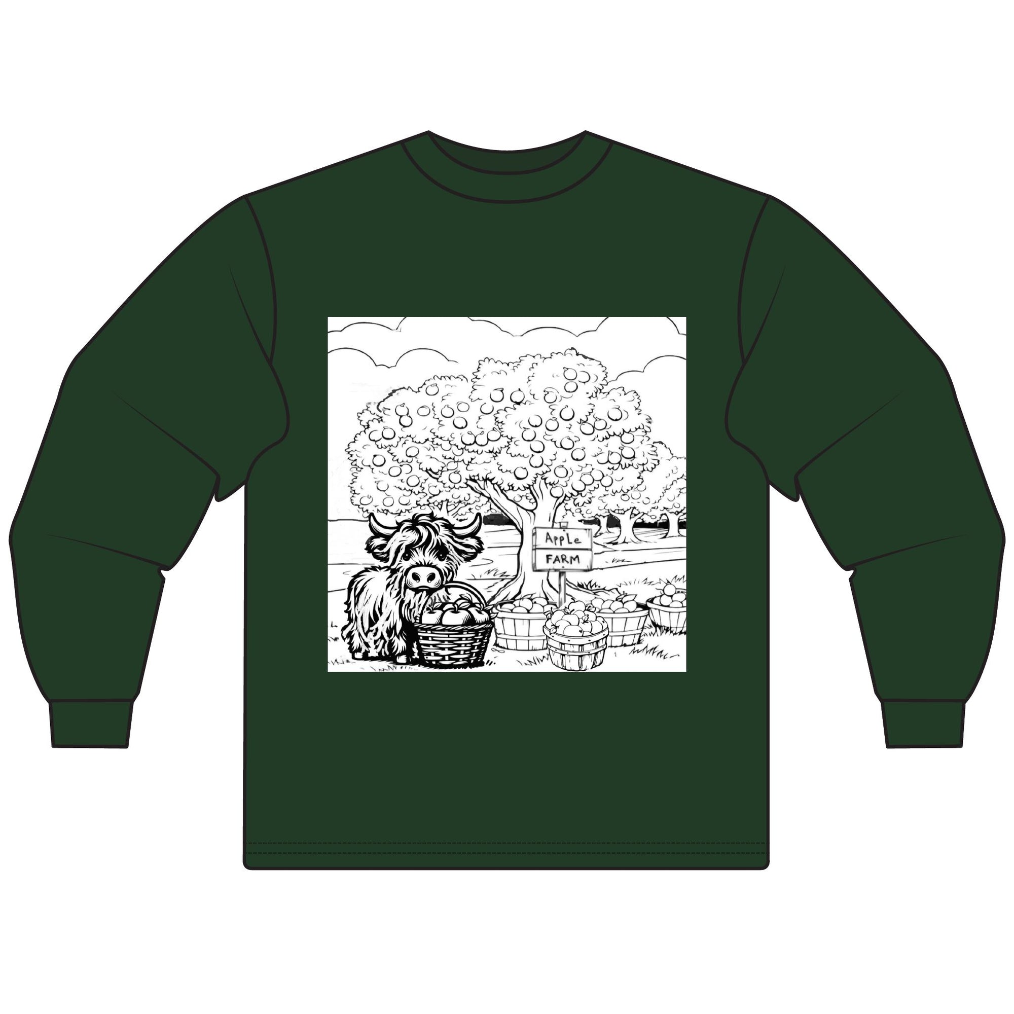 Charming Farm Animal Long Sleeve T-Shirt, Cute Rustic Tee, Cozy Gift for Nature Lovers, Vintage Style, Autumn Outfit
