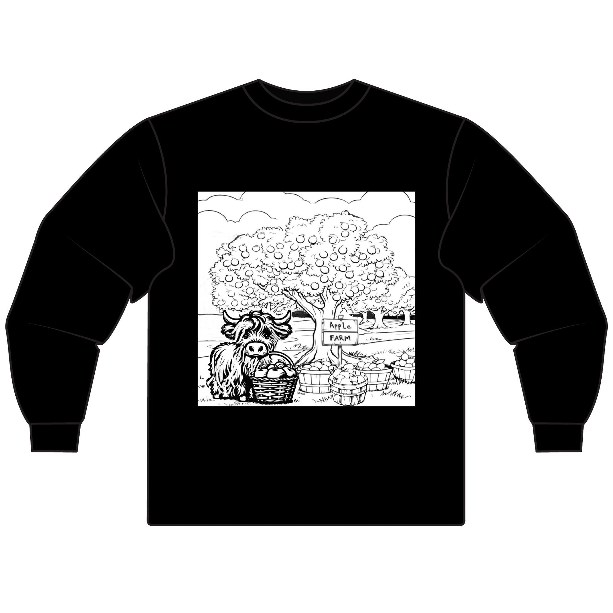 Charming Farm Animal Long Sleeve T-Shirt, Cute Rustic Tee, Cozy Gift for Nature Lovers, Vintage Style, Autumn Outfit