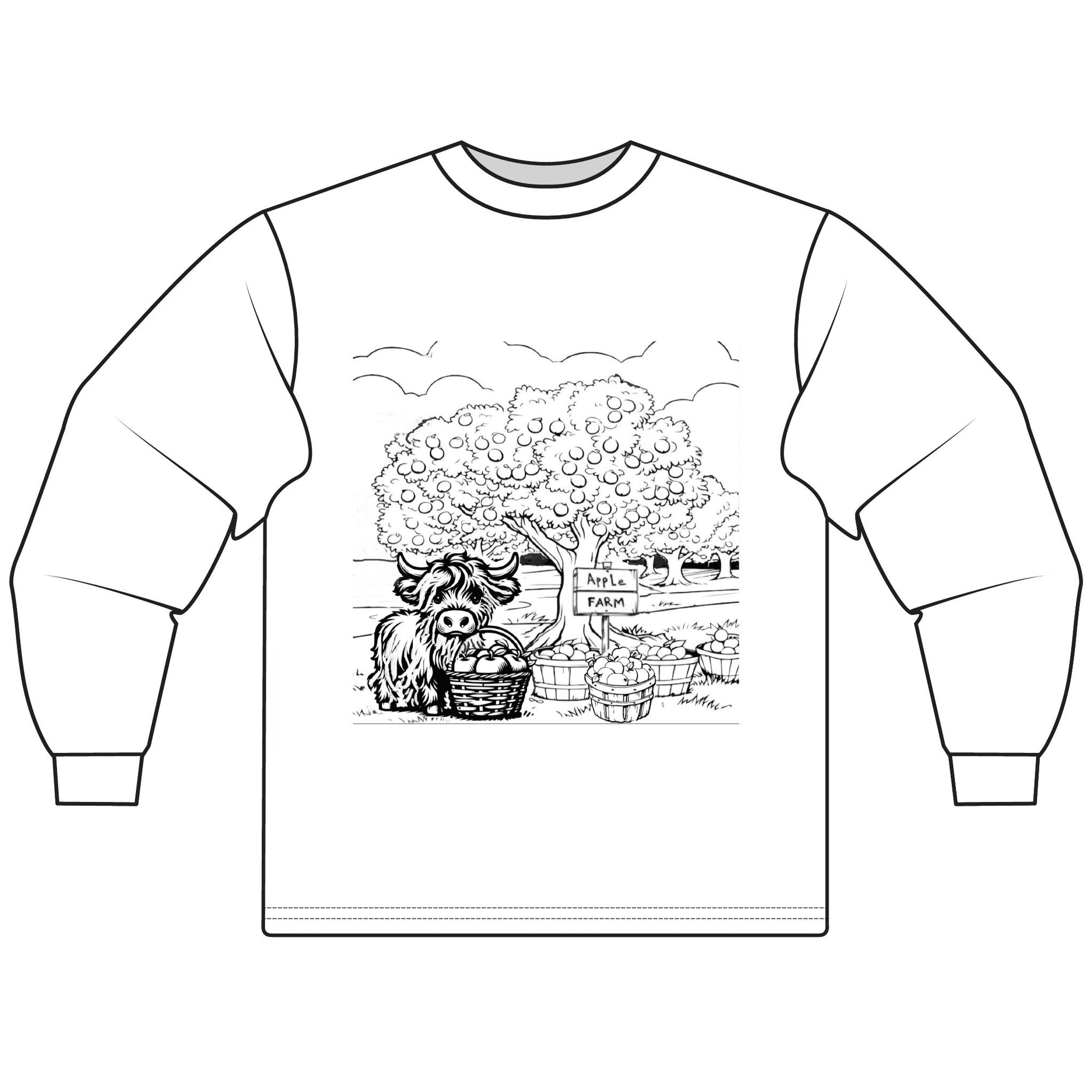 Charming Farm Animal Long Sleeve T-Shirt, Cute Rustic Tee, Cozy Gift for Nature Lovers, Vintage Style, Autumn Outfit