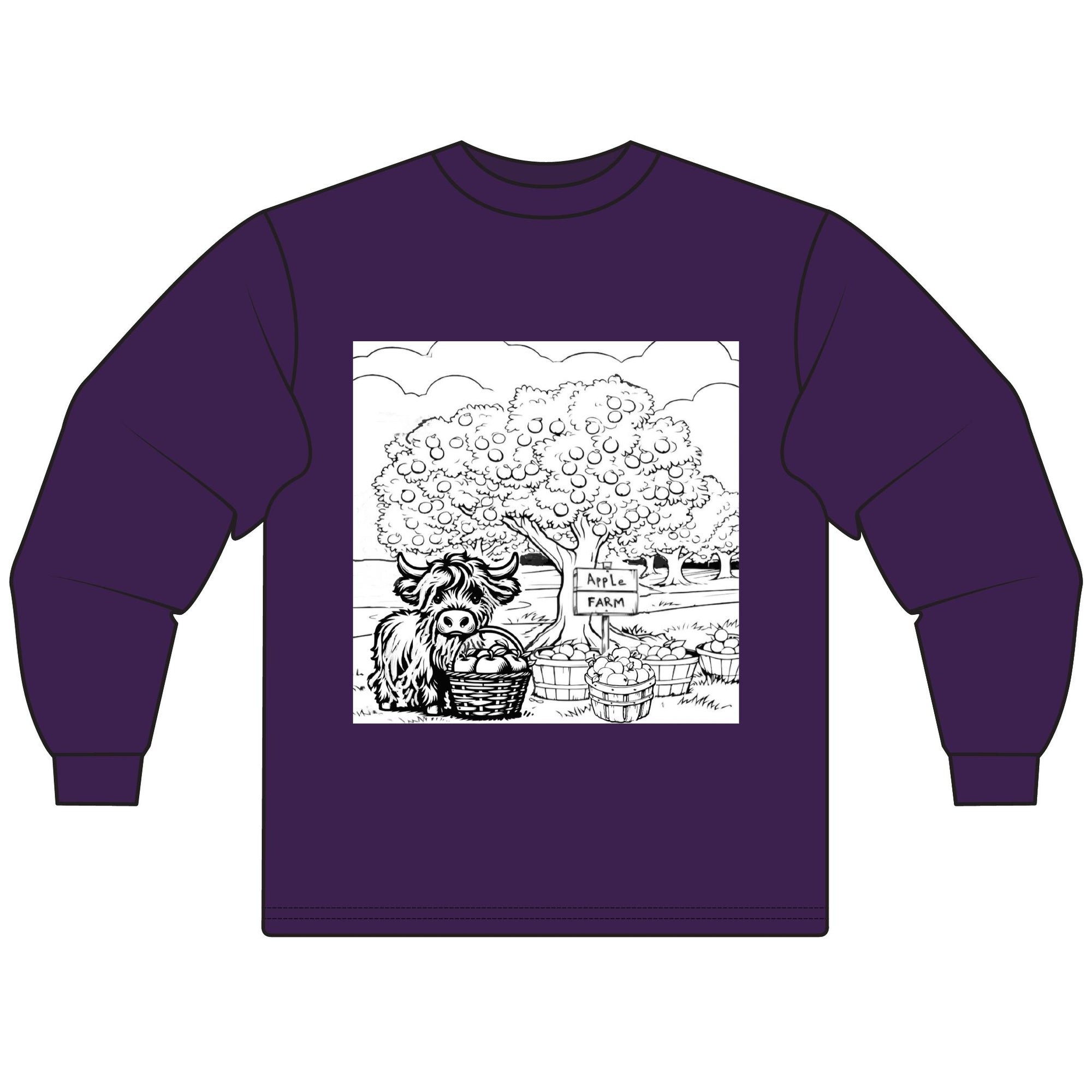 Charming Farm Animal Long Sleeve T-Shirt, Cute Rustic Tee, Cozy Gift for Nature Lovers, Vintage Style, Autumn Outfit