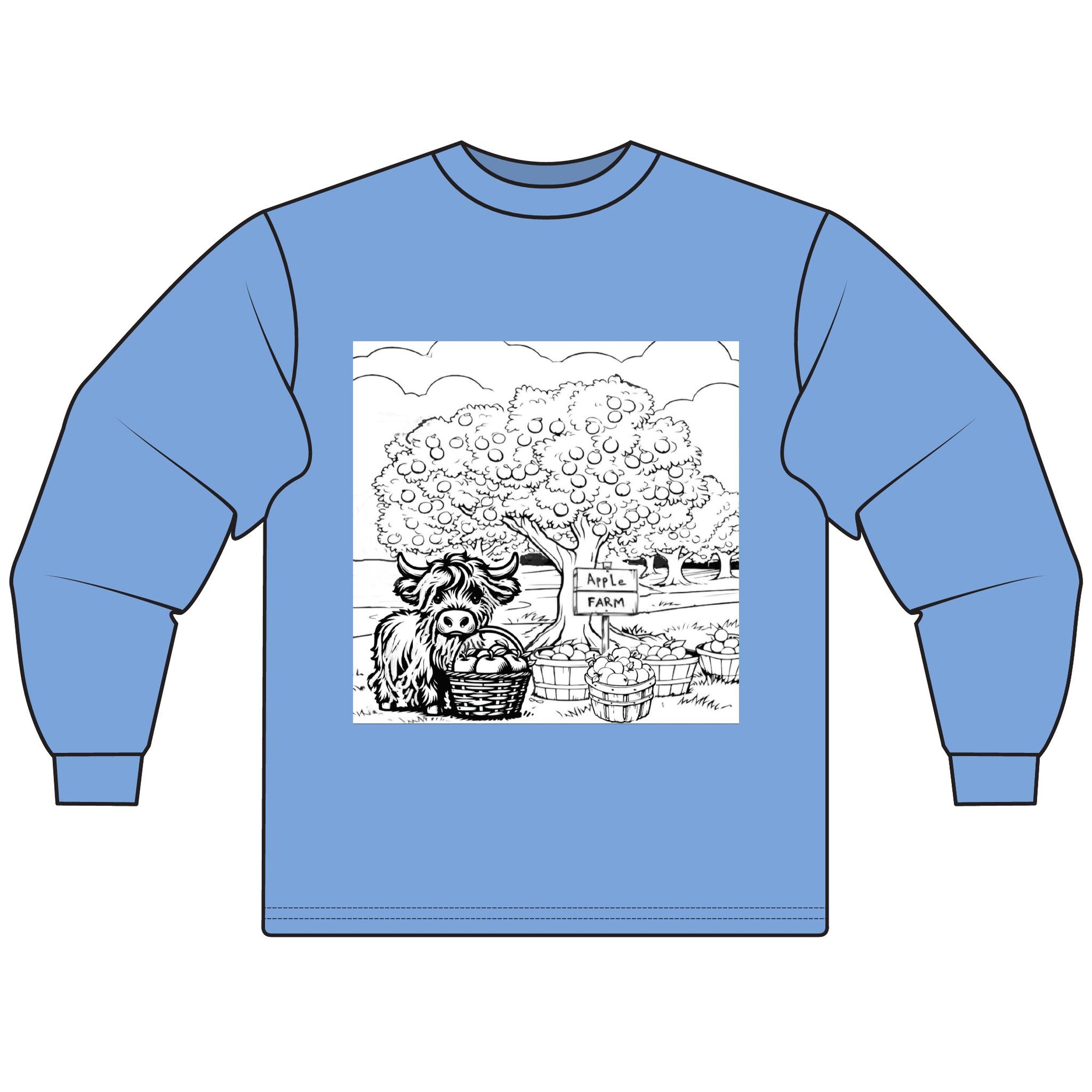 Charming Farm Animal Long Sleeve T-Shirt, Cute Rustic Tee, Cozy Gift for Nature Lovers, Vintage Style, Autumn Outfit