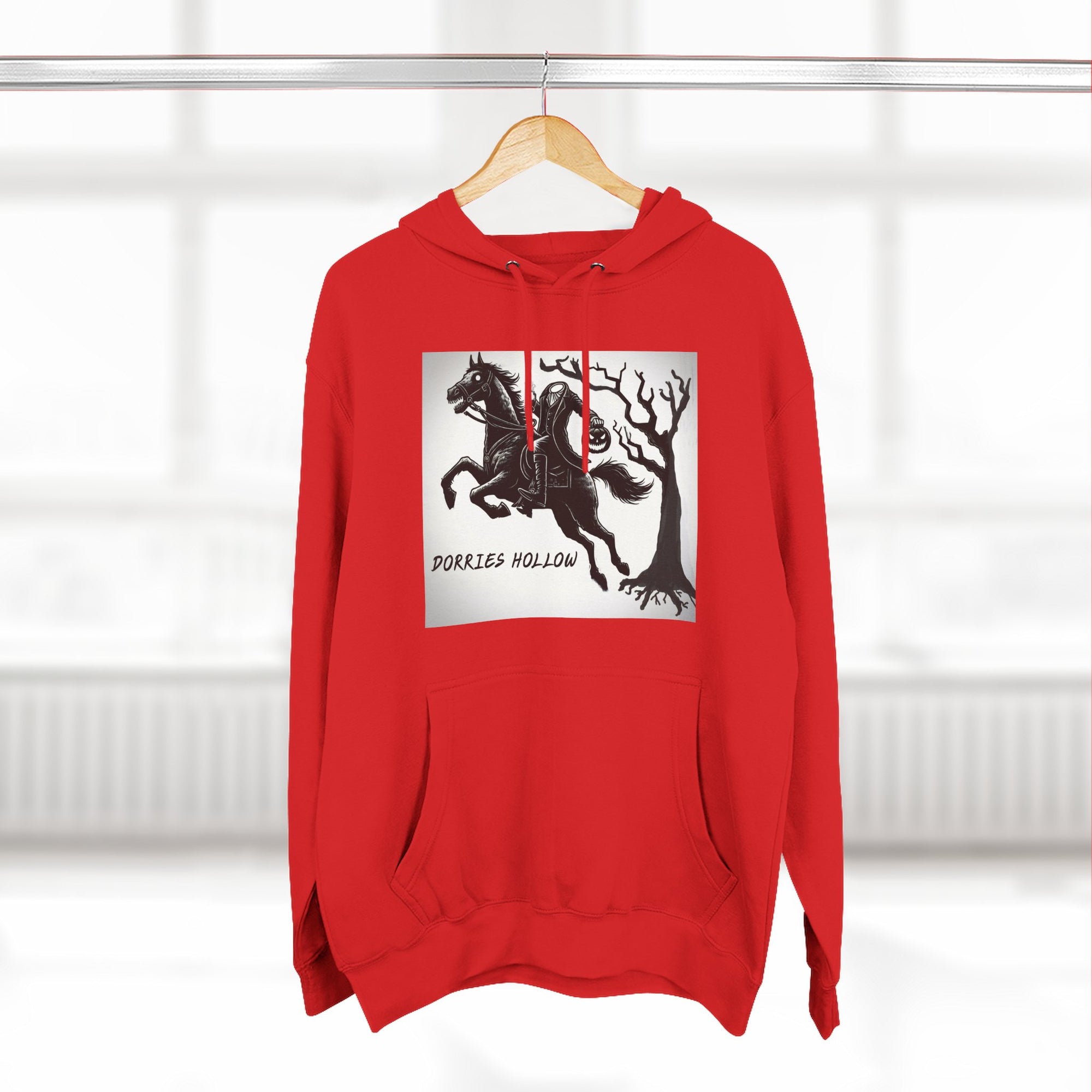 Spooky Horse Fleece Hoodie - Perfect for Fall and Halloween, Unisex Sweatshirt, Cozy Pullover, Gift for Horse Lovers