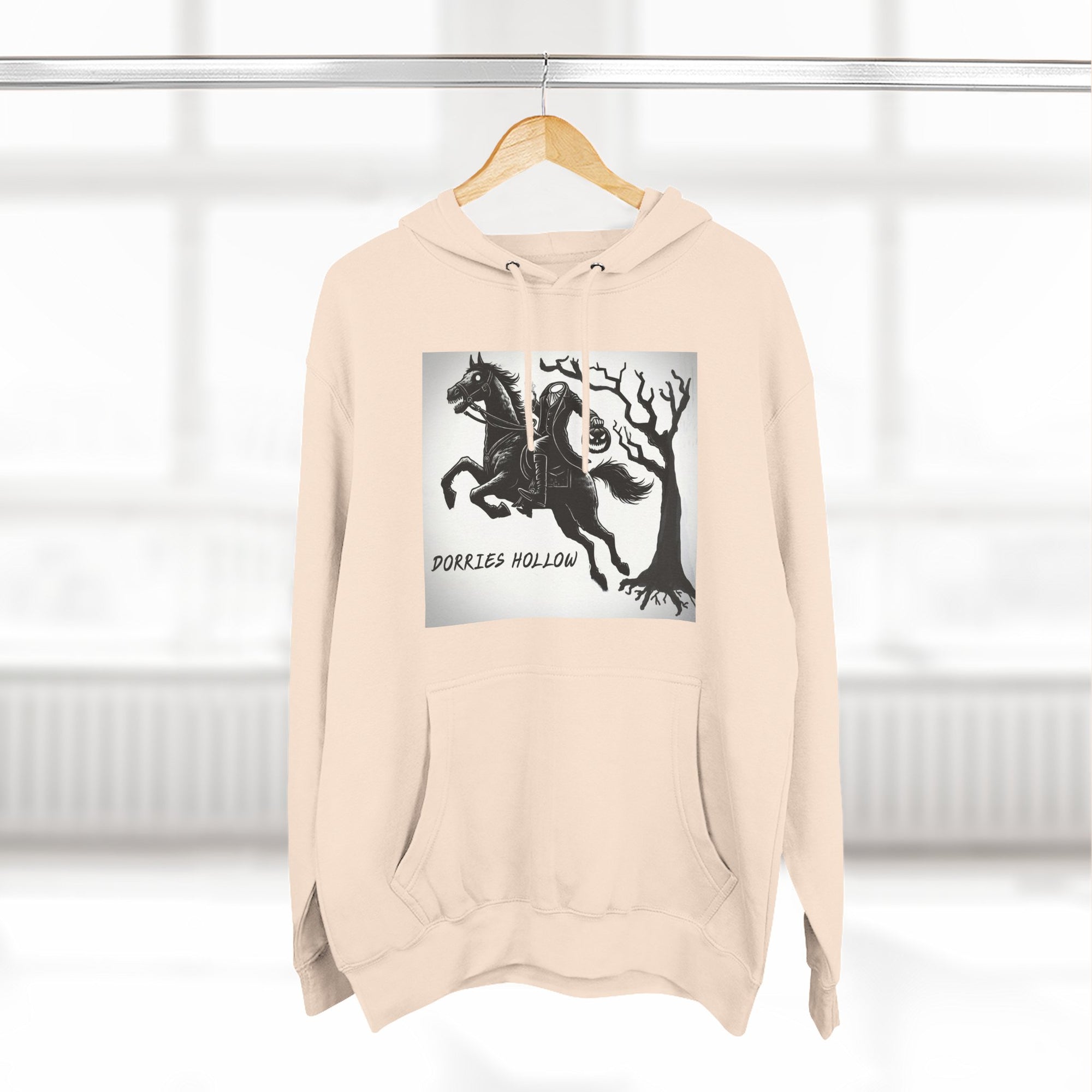 Spooky Horse Fleece Hoodie - Perfect for Fall and Halloween, Unisex Sweatshirt, Cozy Pullover, Gift for Horse Lovers