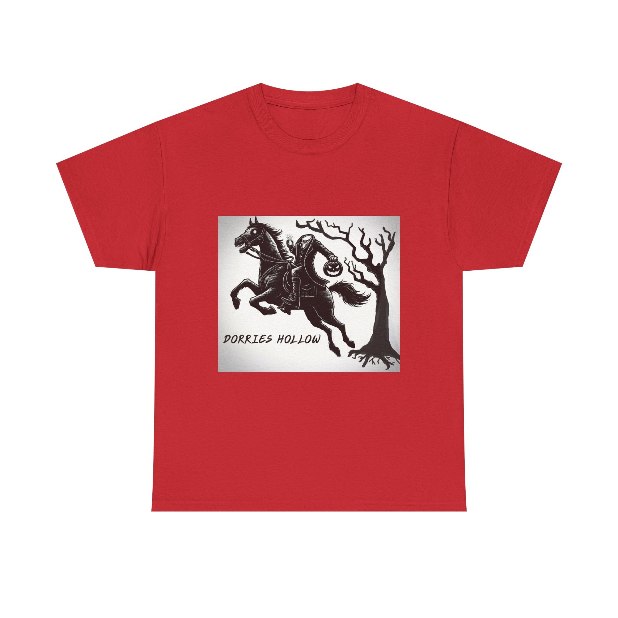 Spooky Adventure Tee - Horseman Design, Halloween Shirt, Unisex Cotton Tee, Eerie Vibe, Fall Fashion, Gift for Halloween Lovers