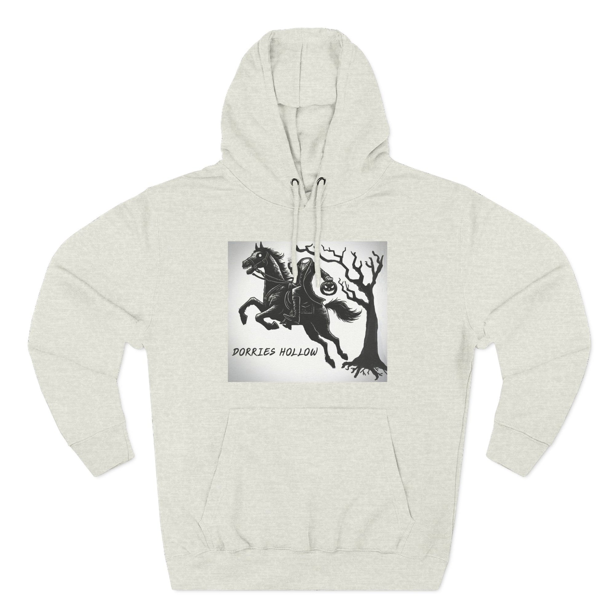 Spooky Horse Fleece Hoodie - Perfect for Fall and Halloween, Unisex Sweatshirt, Cozy Pullover, Gift for Horse Lovers
