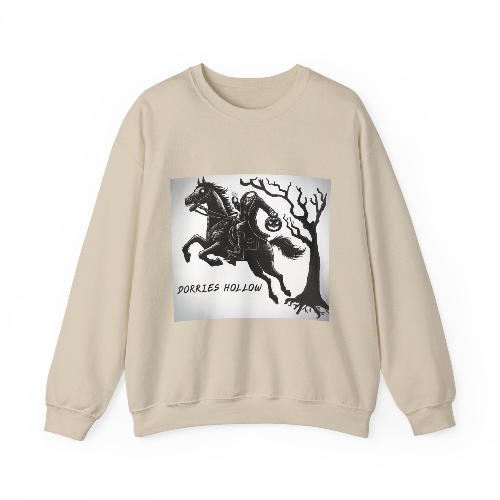 Dorris Hollow Crewneck Sweatshirt, Cozy Unisex Pullover, Halloween Apparel, Fall Fashion, Equestrian Style, Horse Lover Gift, Unique [...]