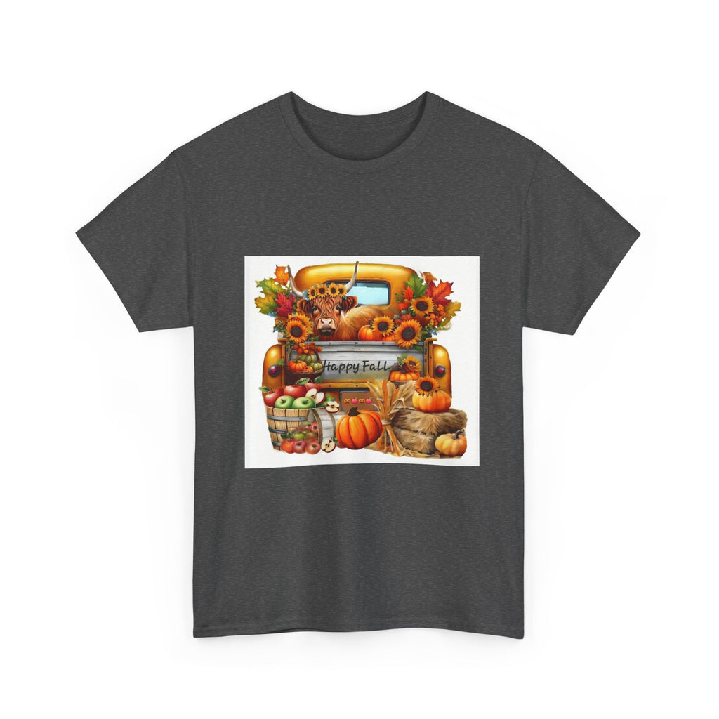 Autumn Vibes Unisex Heavy Cotton Tee - Perfect for Fall Celebrations, Thanksgiving Gatherings, Cozy Outings, Seasonal Wardrobe