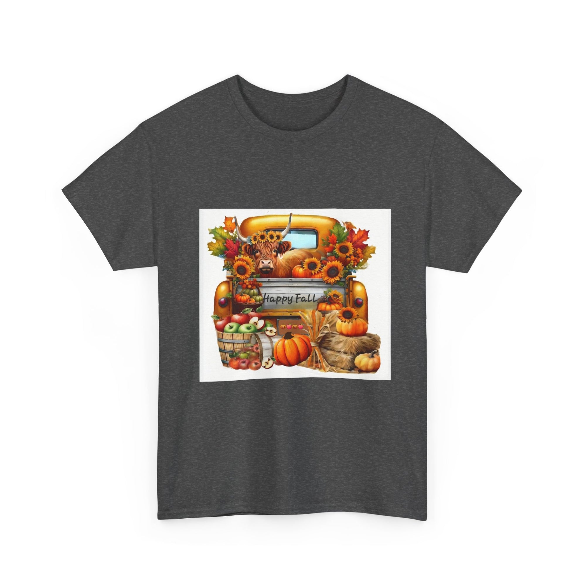 Autumn Vibes Unisex Heavy Cotton Tee - Perfect for Fall Celebrations, Thanksgiving Gatherings, Cozy Outings, Seasonal Wardrobe