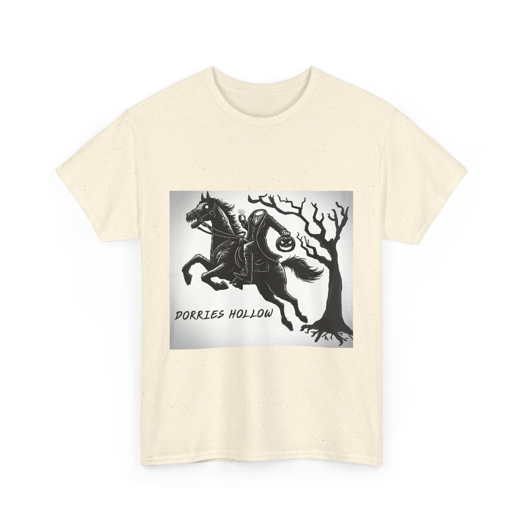 Spooky Adventure Tee - Horseman Design, Halloween Shirt, Unisex Cotton Tee, Eerie Vibe, Fall Fashion, Gift for Halloween Lovers