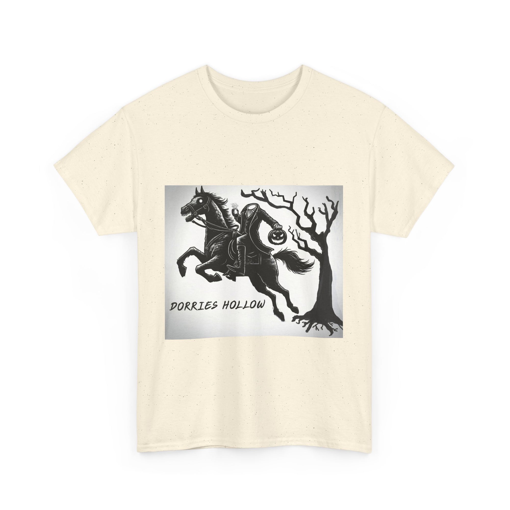 Spooky Adventure Tee - Horseman Design, Halloween Shirt, Unisex Cotton Tee, Eerie Vibe, Fall Fashion, Gift for Halloween Lovers