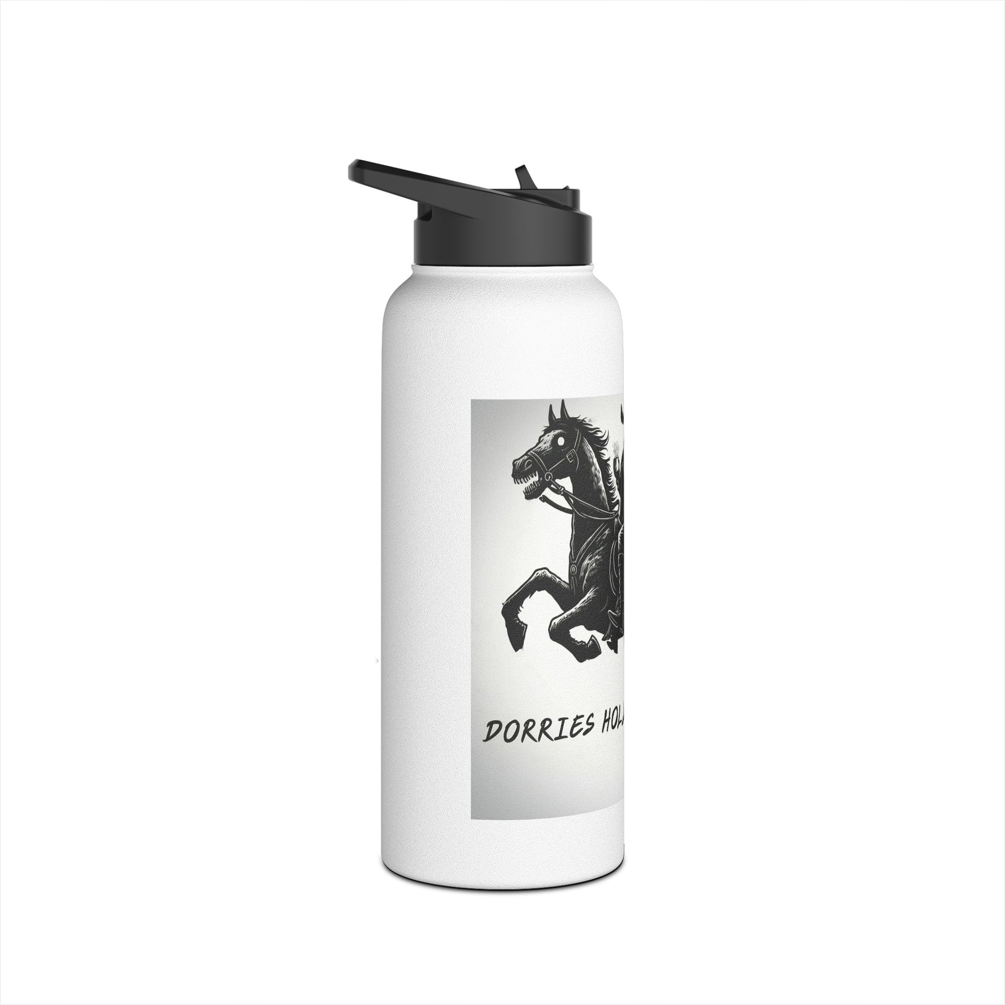 Spooky Stainless Steel Water Bottle, Ichabod Crane Design, Halloween Gift, Eco-Friendly Water Container, Outdoor Adventure