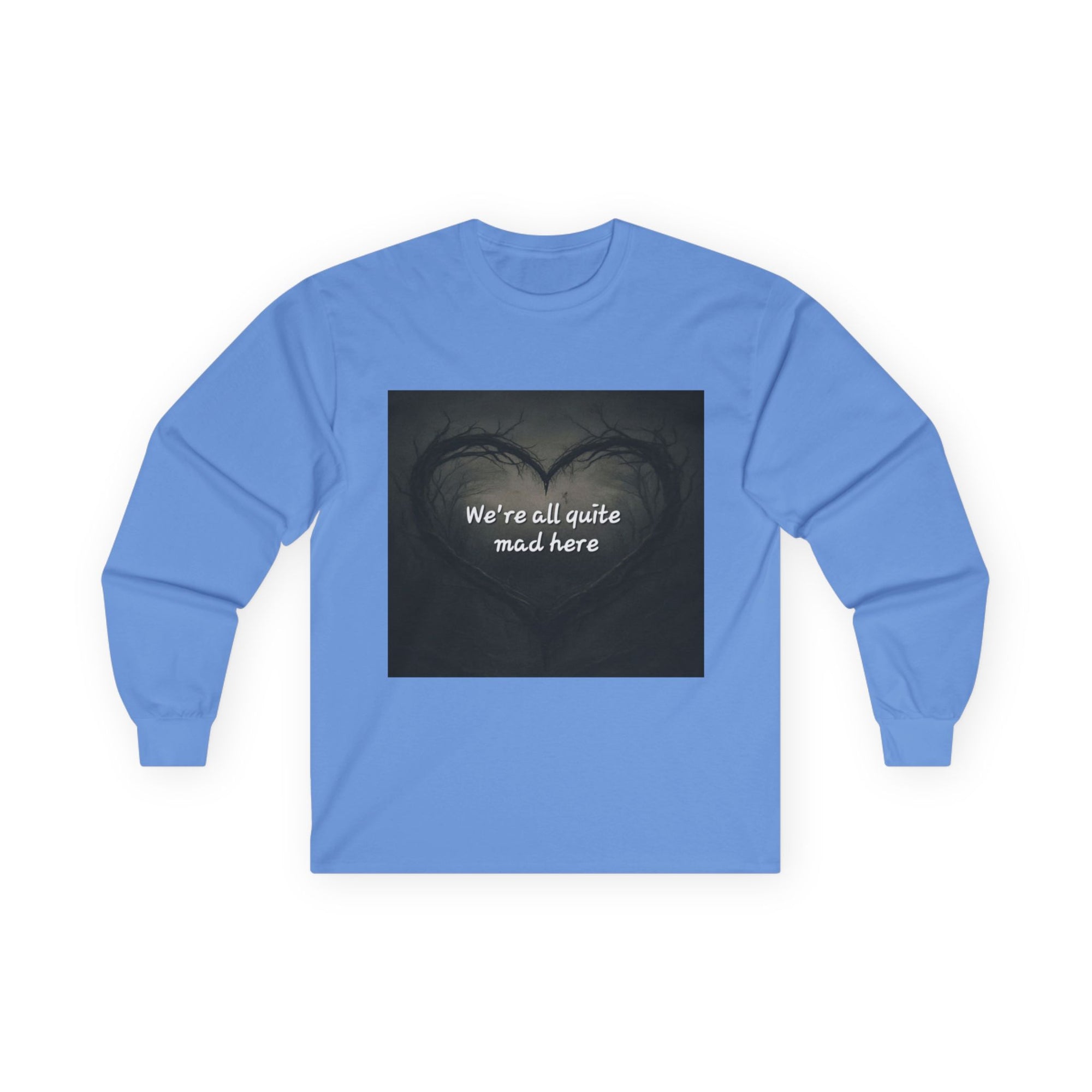 Mad Hatter Long Sleeve Tee - Quirky Apparel for Dreamers, Halloween, Gift, Cozy Wear, Fun Statement Shirt