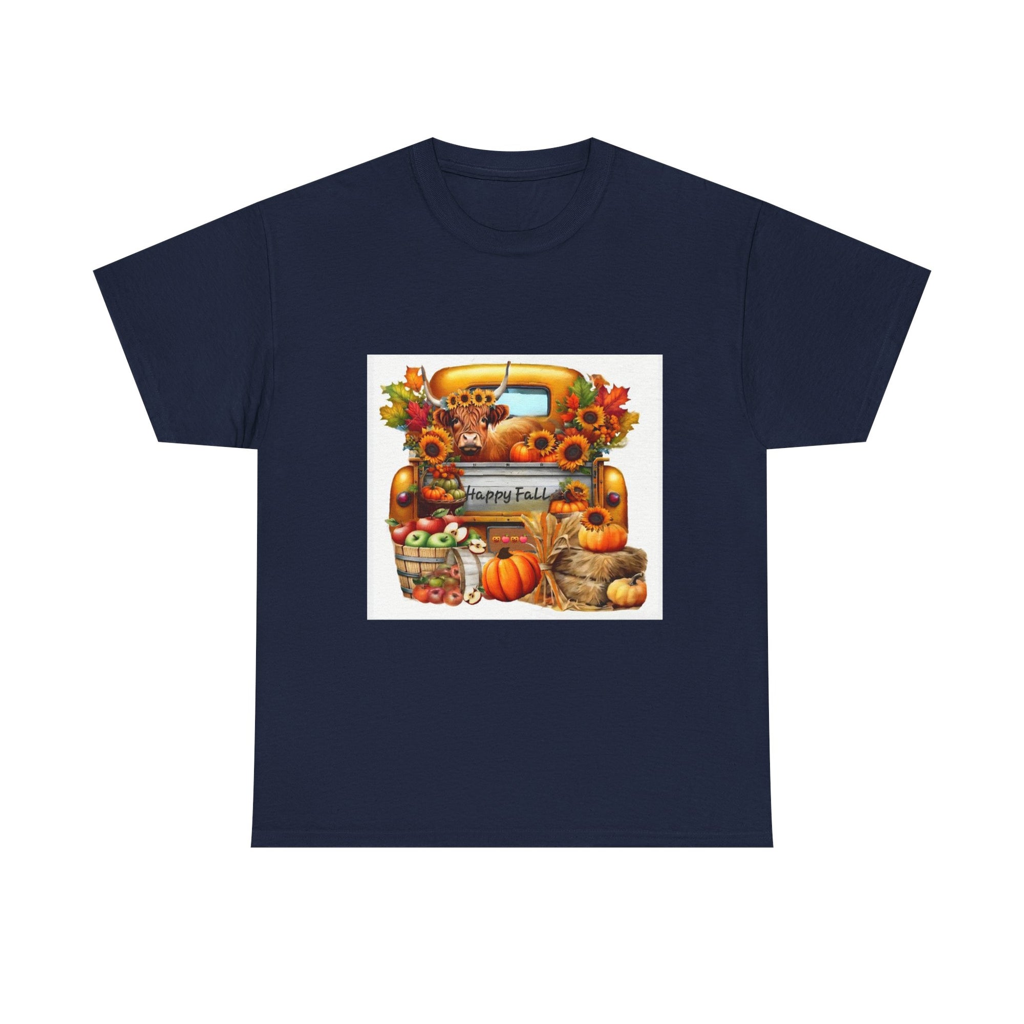 Autumn Vibes Unisex Heavy Cotton Tee - Perfect for Fall Celebrations, Thanksgiving Gatherings, Cozy Outings, Seasonal Wardrobe