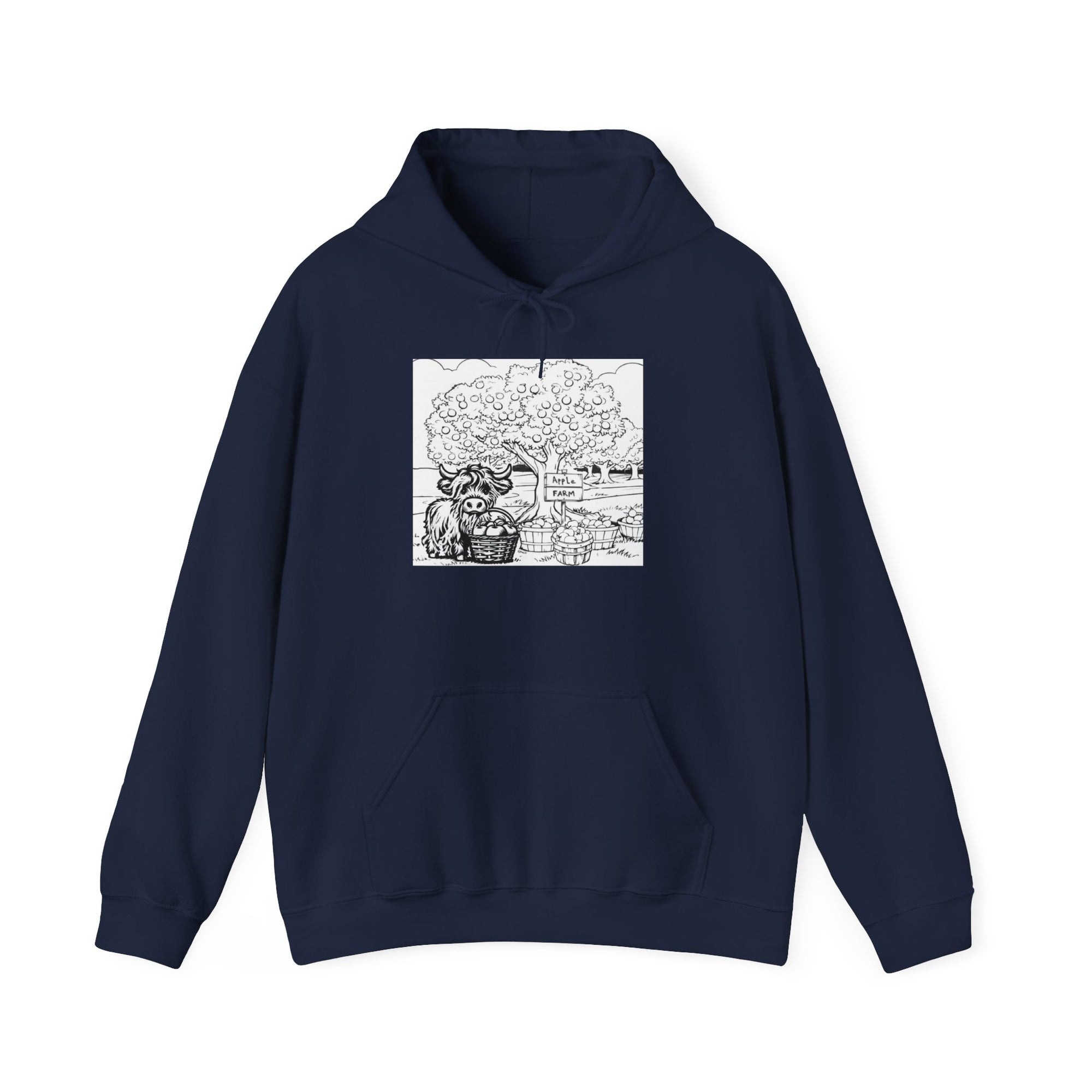 Cozy Nature Highland cow Hoodie, Unisex Sweatshirt, Perfect Gift for Friends, Fall Fashion, Outdoor Adventures, Earth Day