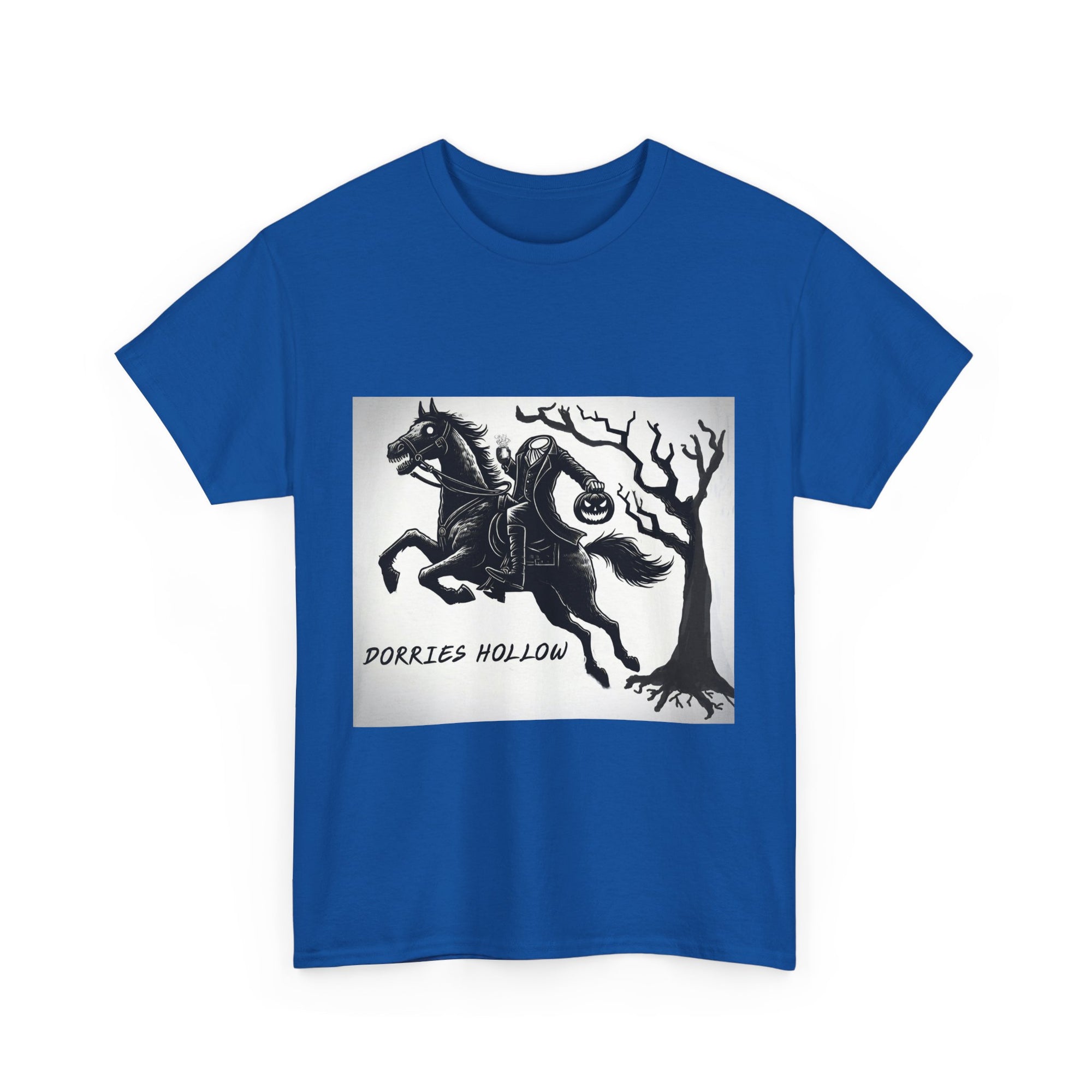 Spooky Adventure Tee - Horseman Design, Halloween Shirt, Unisex Cotton Tee, Eerie Vibe, Fall Fashion, Gift for Halloween Lovers