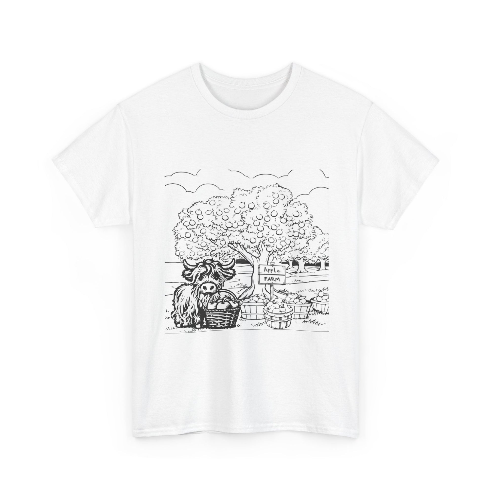 Whimsical Farm Life Tee, Casual Graphic Tee for Animal Lovers, Unisex Cotton Shirt for Summer