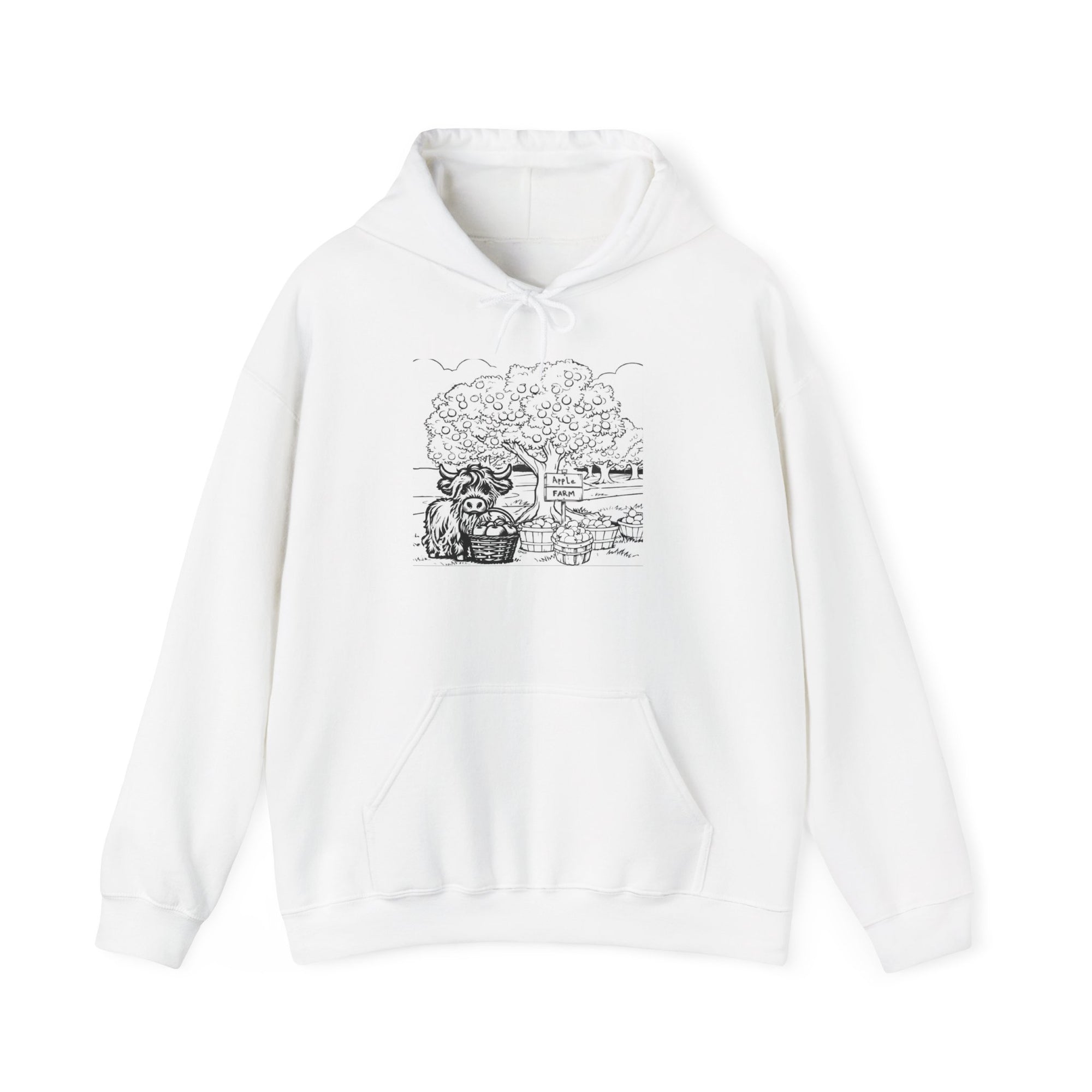 Cozy Nature Highland cow Hoodie, Unisex Sweatshirt, Perfect Gift for Friends, Fall Fashion, Outdoor Adventures, Earth Day