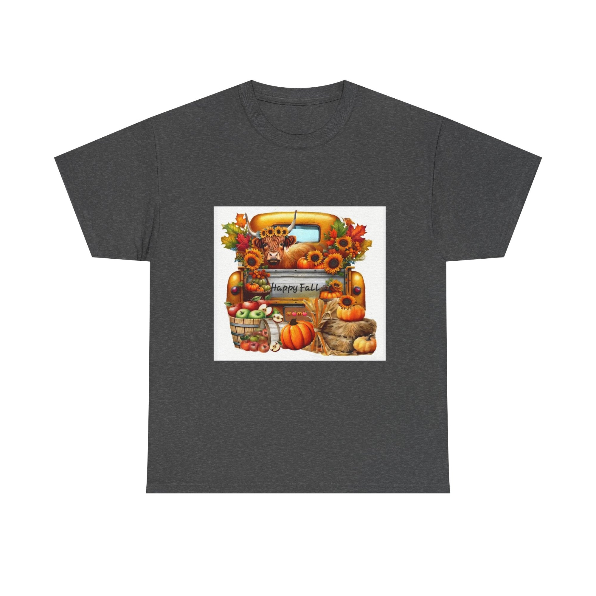 Autumn Vibes Unisex Heavy Cotton Tee - Perfect for Fall Celebrations, Thanksgiving Gatherings, Cozy Outings, Seasonal Wardrobe