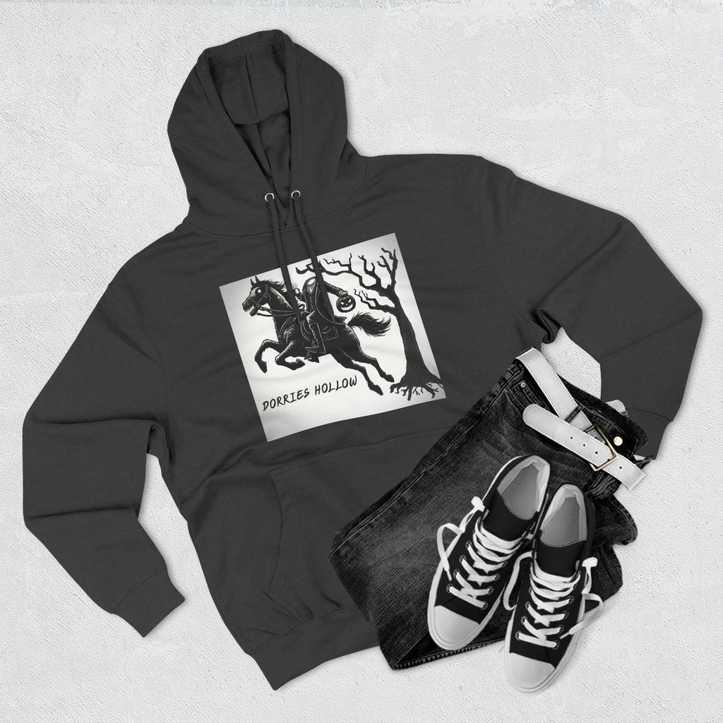Spooky Horse Fleece Hoodie - Perfect for Fall and Halloween, Unisex Sweatshirt, Cozy Pullover, Gift for Horse Lovers