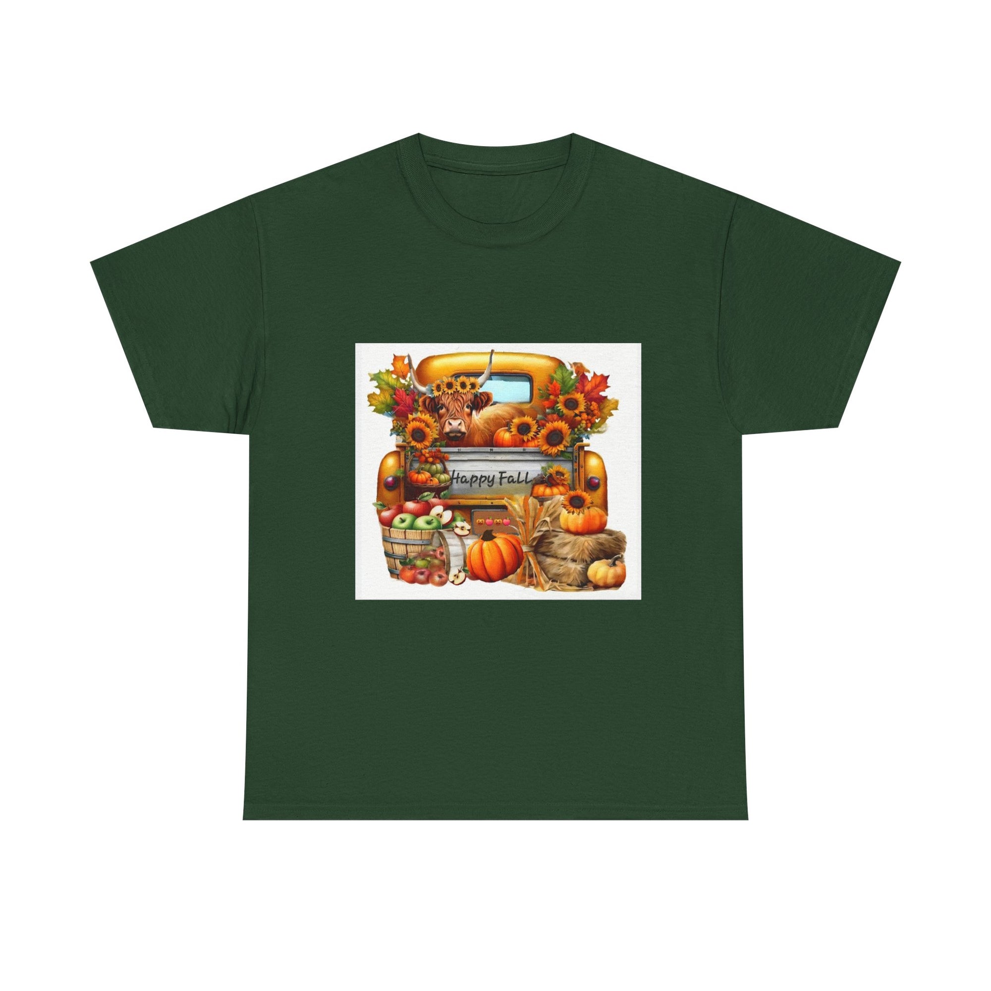 Autumn Vibes Unisex Heavy Cotton Tee - Perfect for Fall Celebrations, Thanksgiving Gatherings, Cozy Outings, Seasonal Wardrobe