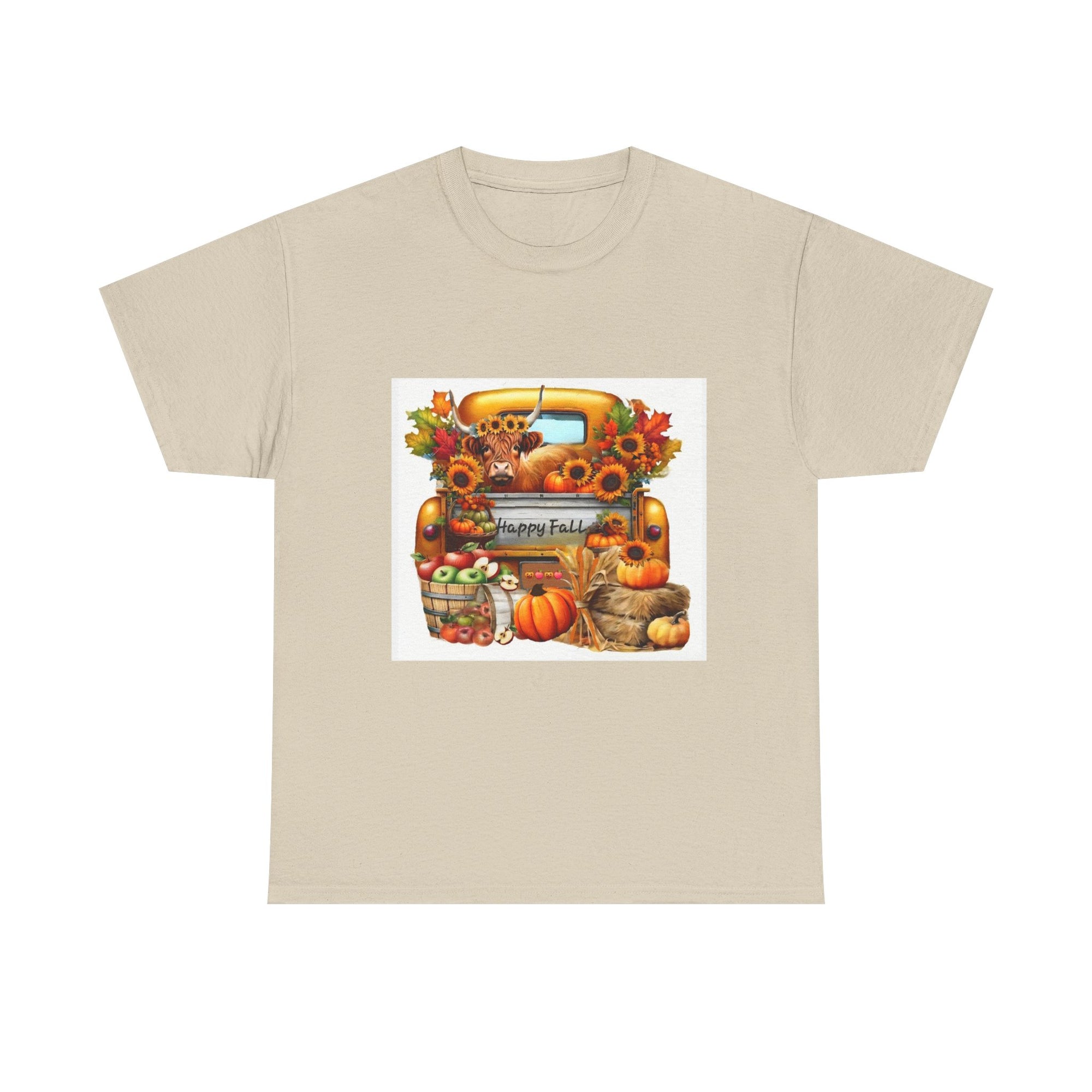 Autumn Vibes Unisex Heavy Cotton Tee - Perfect for Fall Celebrations, Thanksgiving Gatherings, Cozy Outings, Seasonal Wardrobe